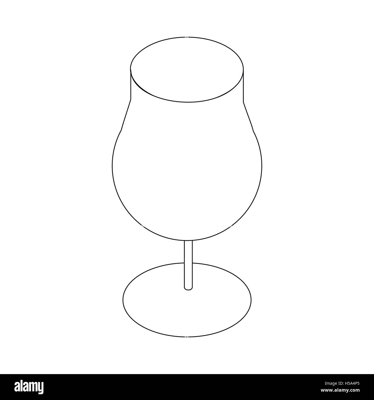 Wineglass icon, isometric 3d style Stock Vector Image & Art - Alamy