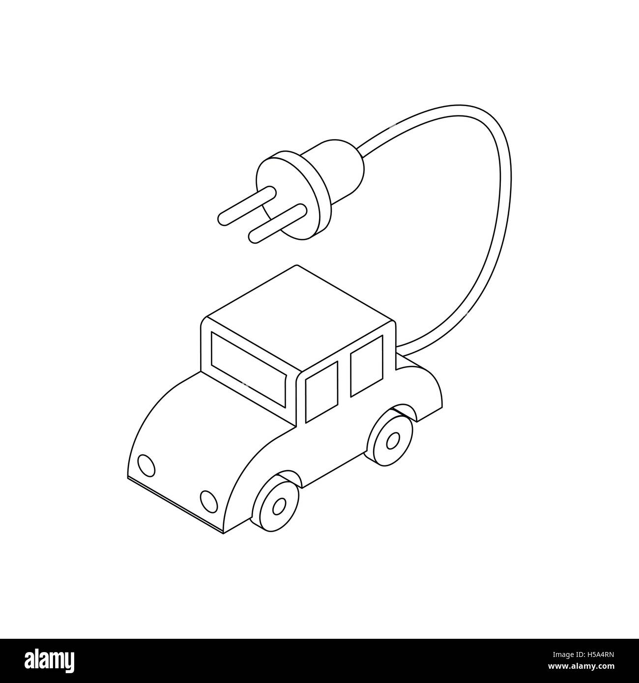 Electric car icon, isometric 3d style Stock Vector Image & Art - Alamy