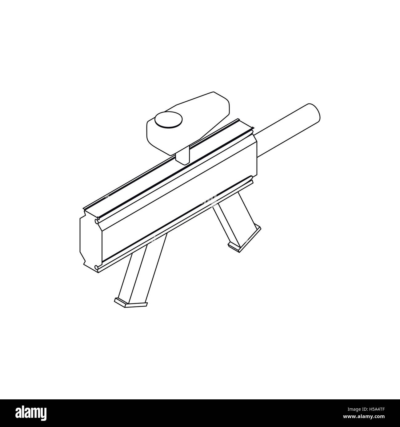 Paintball marker icon, isometric 3d style Stock Vector Image & Art - Alamy