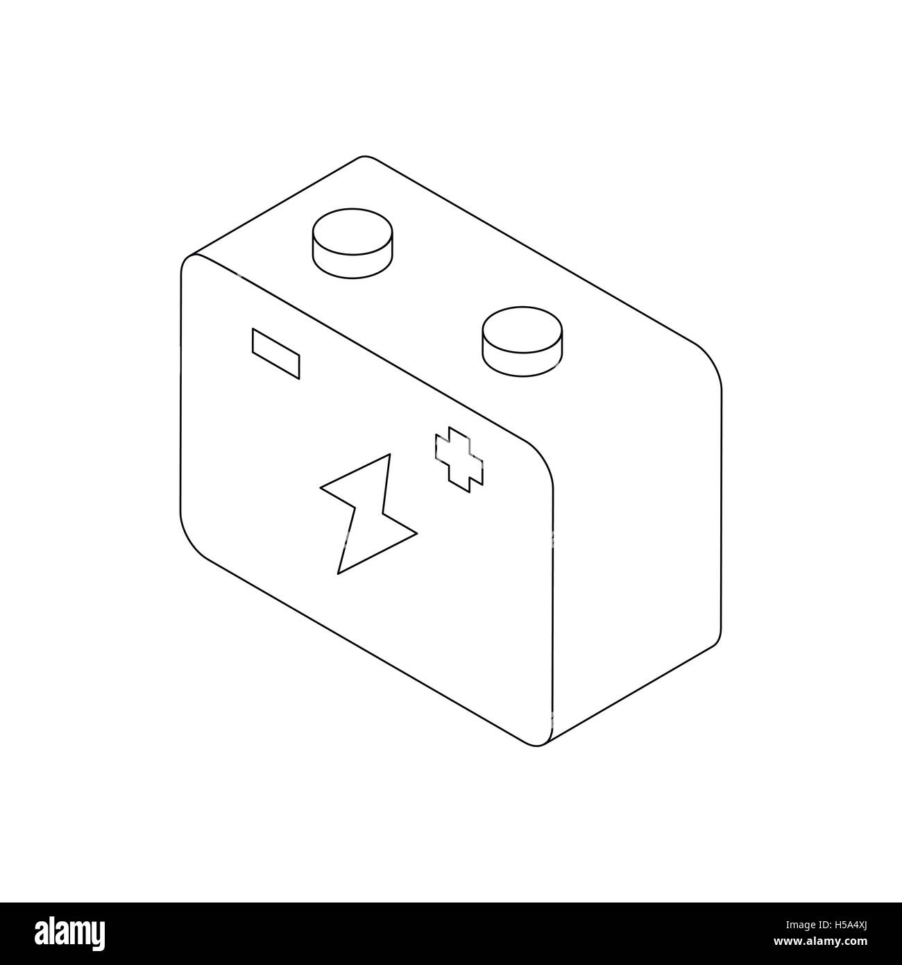 Car battery icon, isometric 3d style Stock Vector Image & Art - Alamy