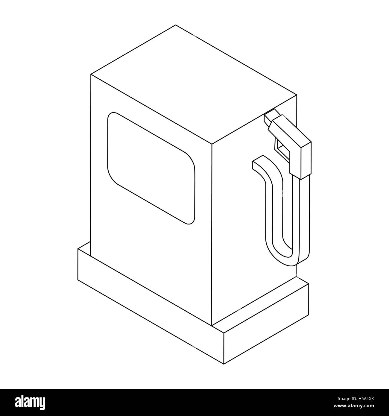 Gas station icon, isometric 3d style Stock Vector Image & Art - Alamy