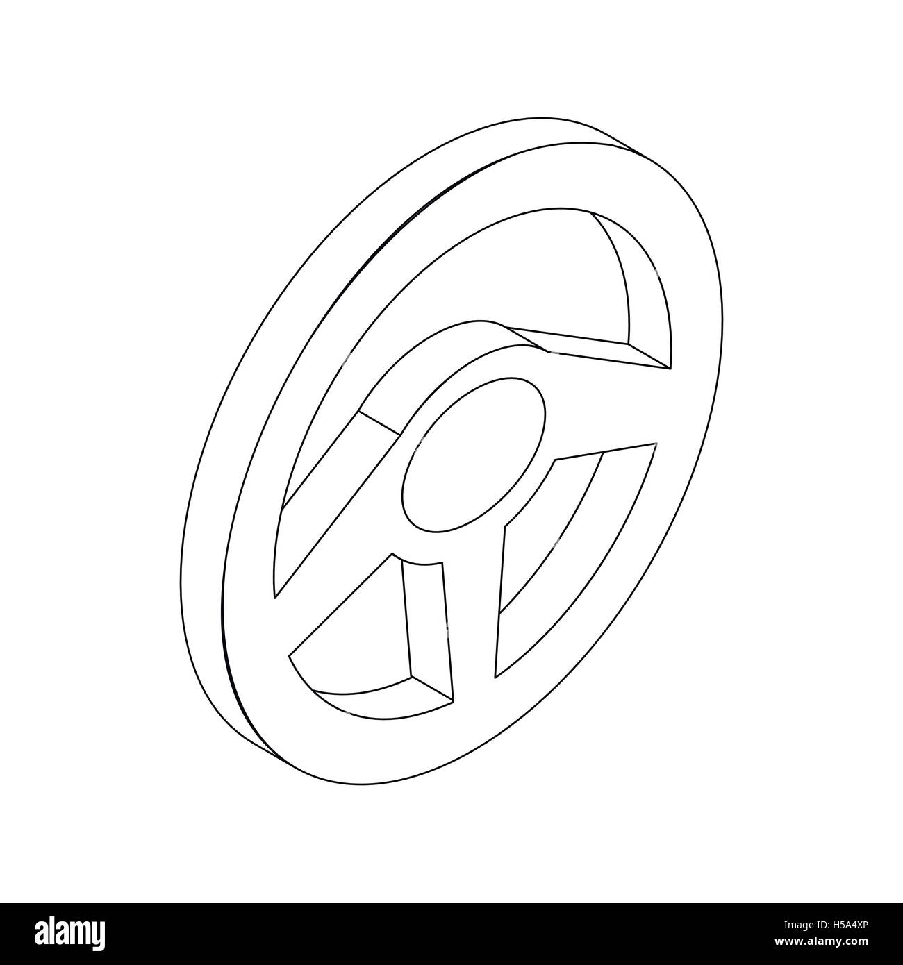 Car rudder wheel icon, isometric 3d style Stock Vector Image & Art - Alamy