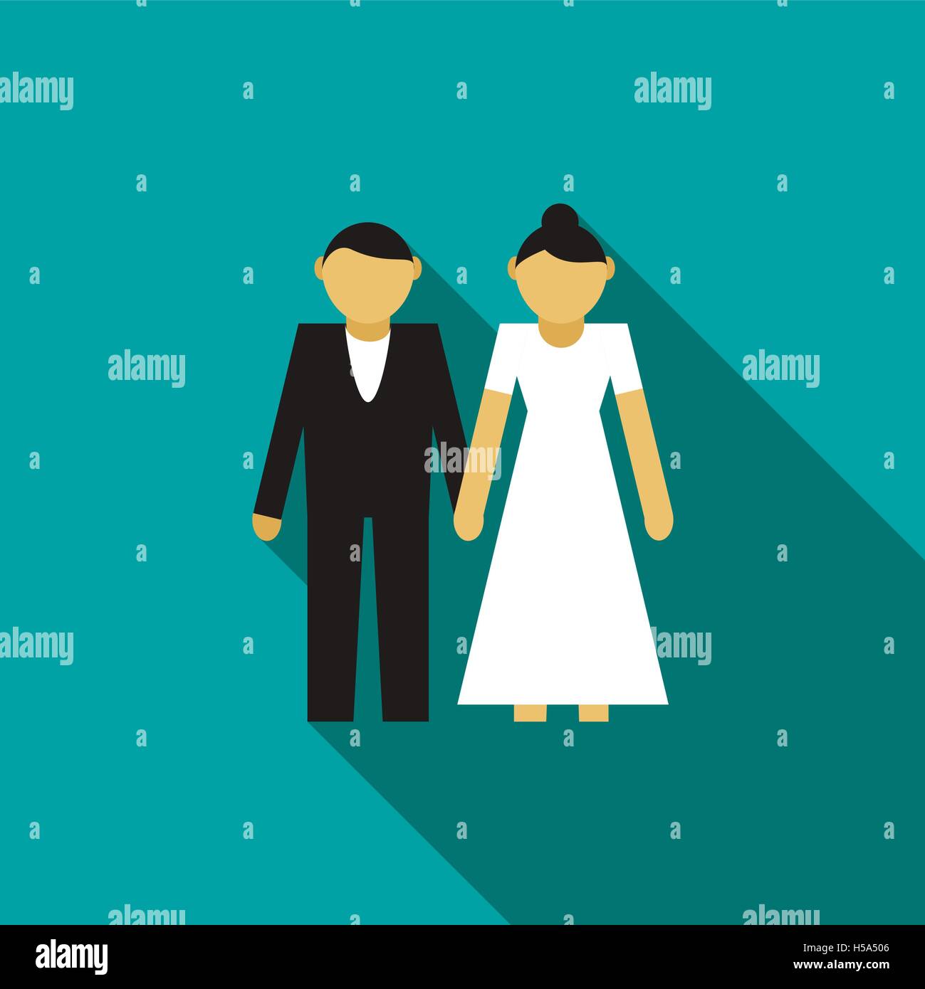 Wedding couple icon, flat style Stock Vector Image & Art - Alamy
