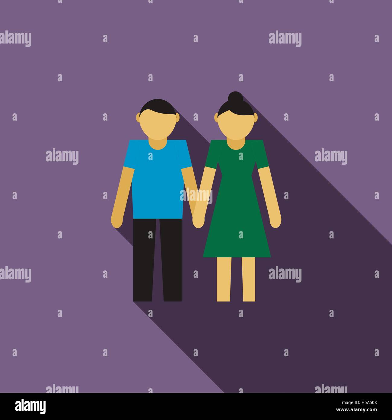 Young couple icon, flat style Stock Vector Image & Art - Alamy
