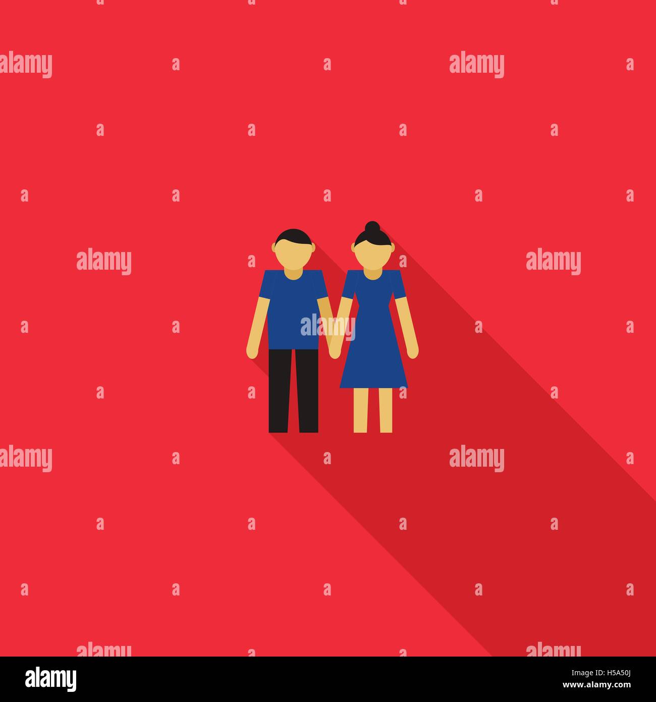 Young couple icon in flat style Stock Vector Image & Art - Alamy
