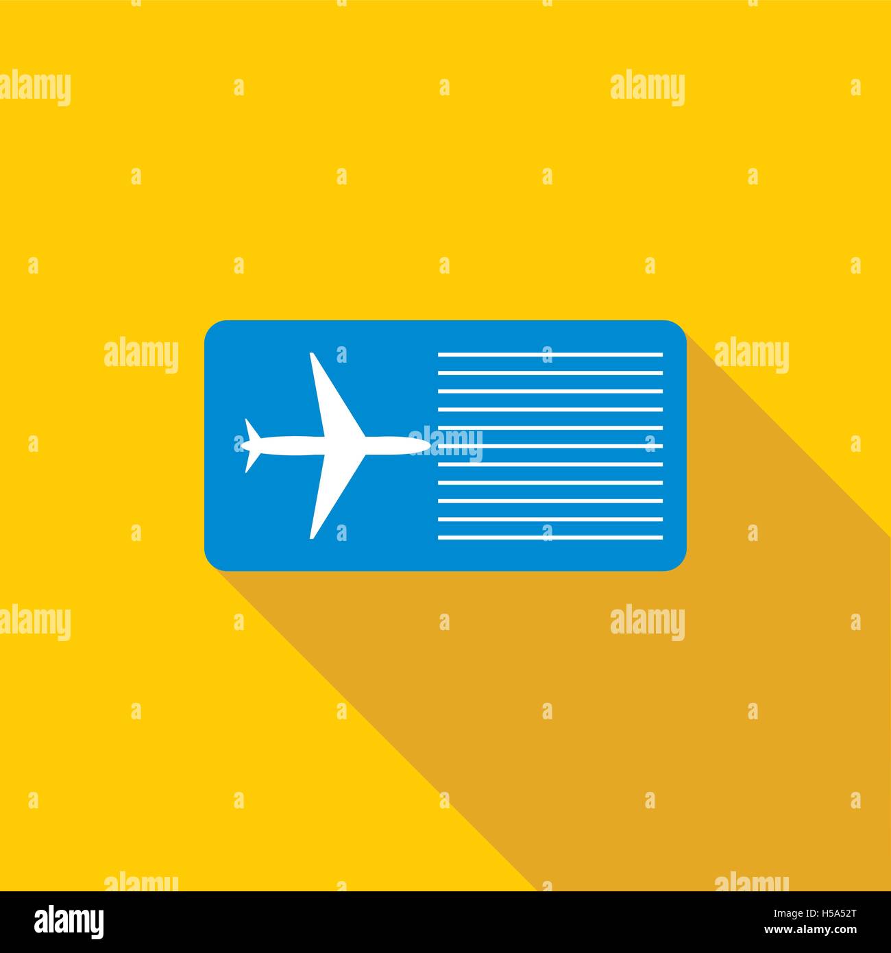 Airline ticket icon, flat style Stock Vector Image & Art - Alamy