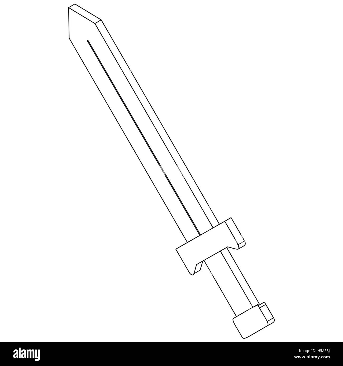 Sword icon, isometric 3d style Stock Vector Image & Art - Alamy