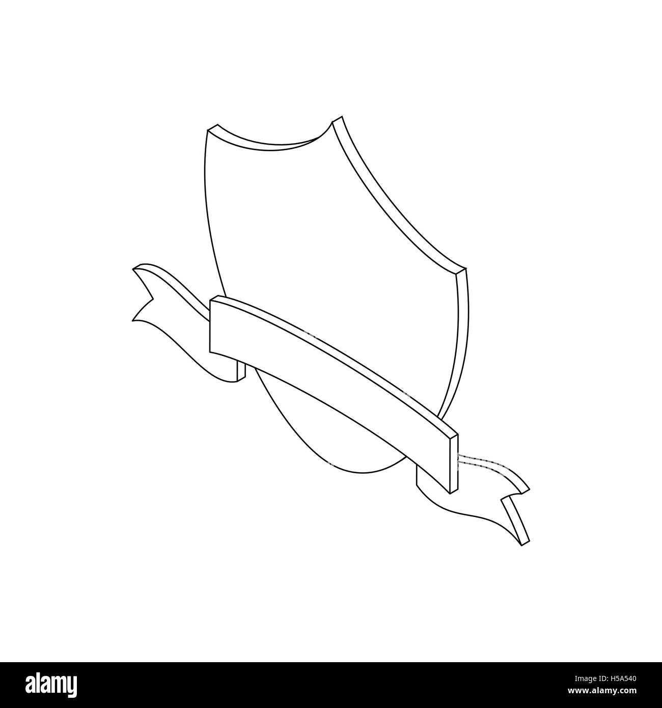 Shield icon isometric 3d Stock Vector Image & Art Alamy