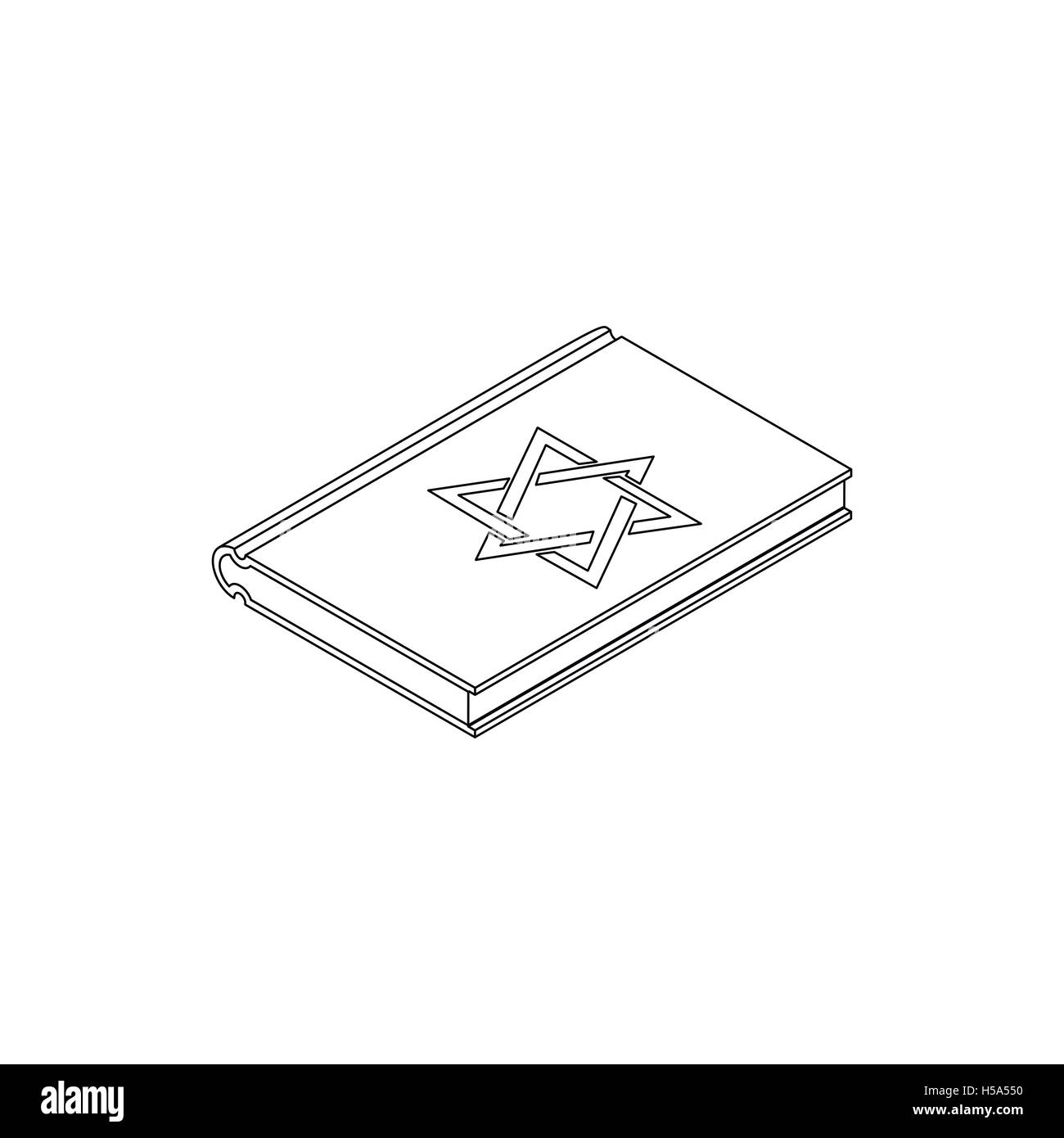 Talmud pentateuch, isometric 3d Stock Vector