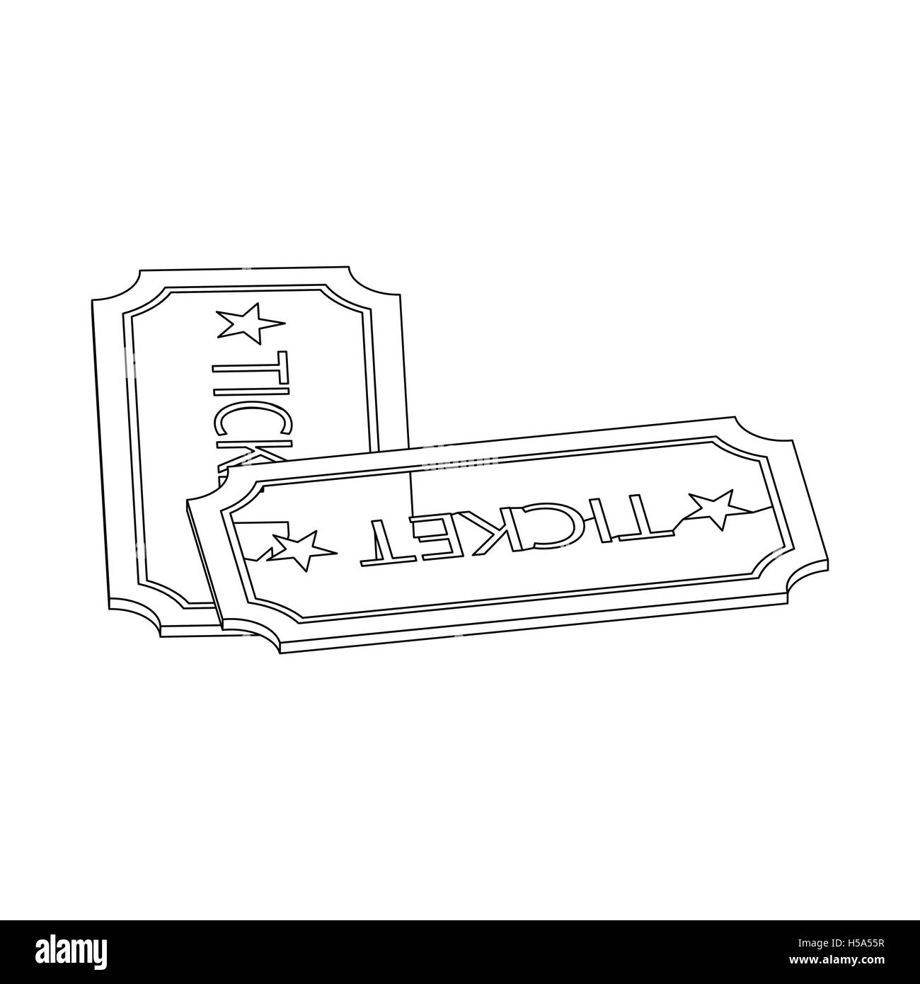 Ticket icon, isometric 3d Stock Vector Image & Art - Alamy