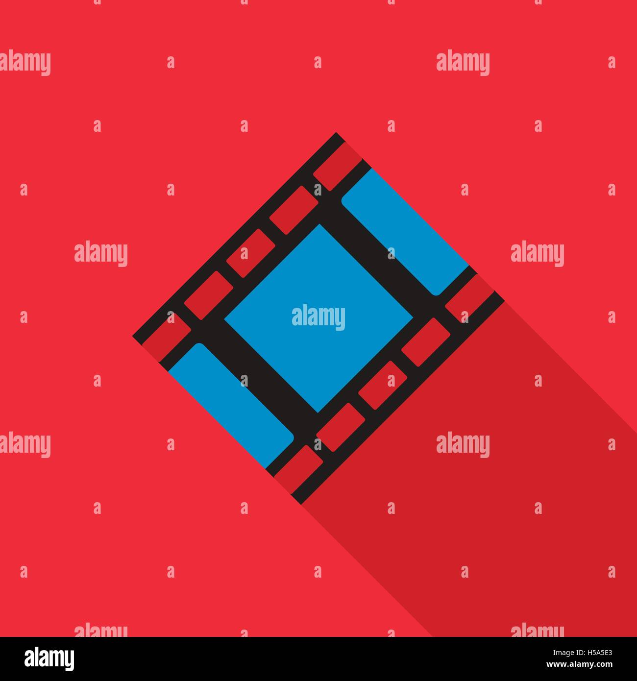 Film strip icon in flat style Stock Vector Image & Art - Alamy