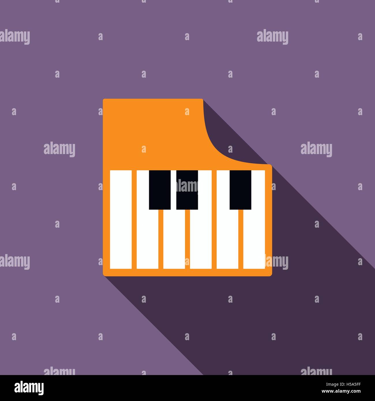 Piano keys icon, flat style Stock Vector Image & Art - Alamy