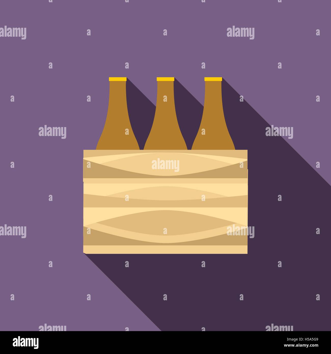 Brown beer bottles icon, flat style Stock Vector Image & Art - Alamy