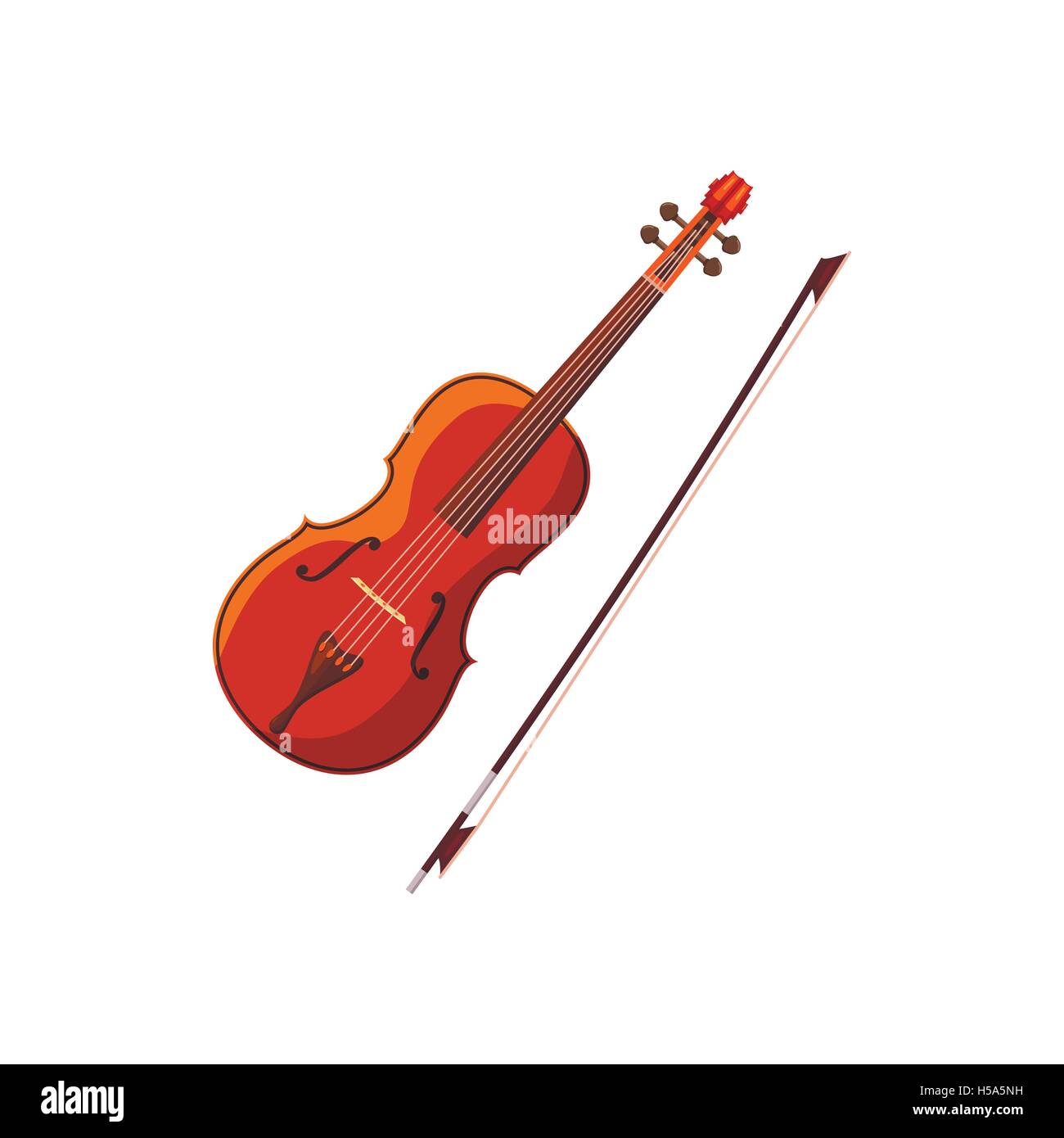 Violin with fiddlestick icon, cartoon style Stock Vector Image & Art - Alamy