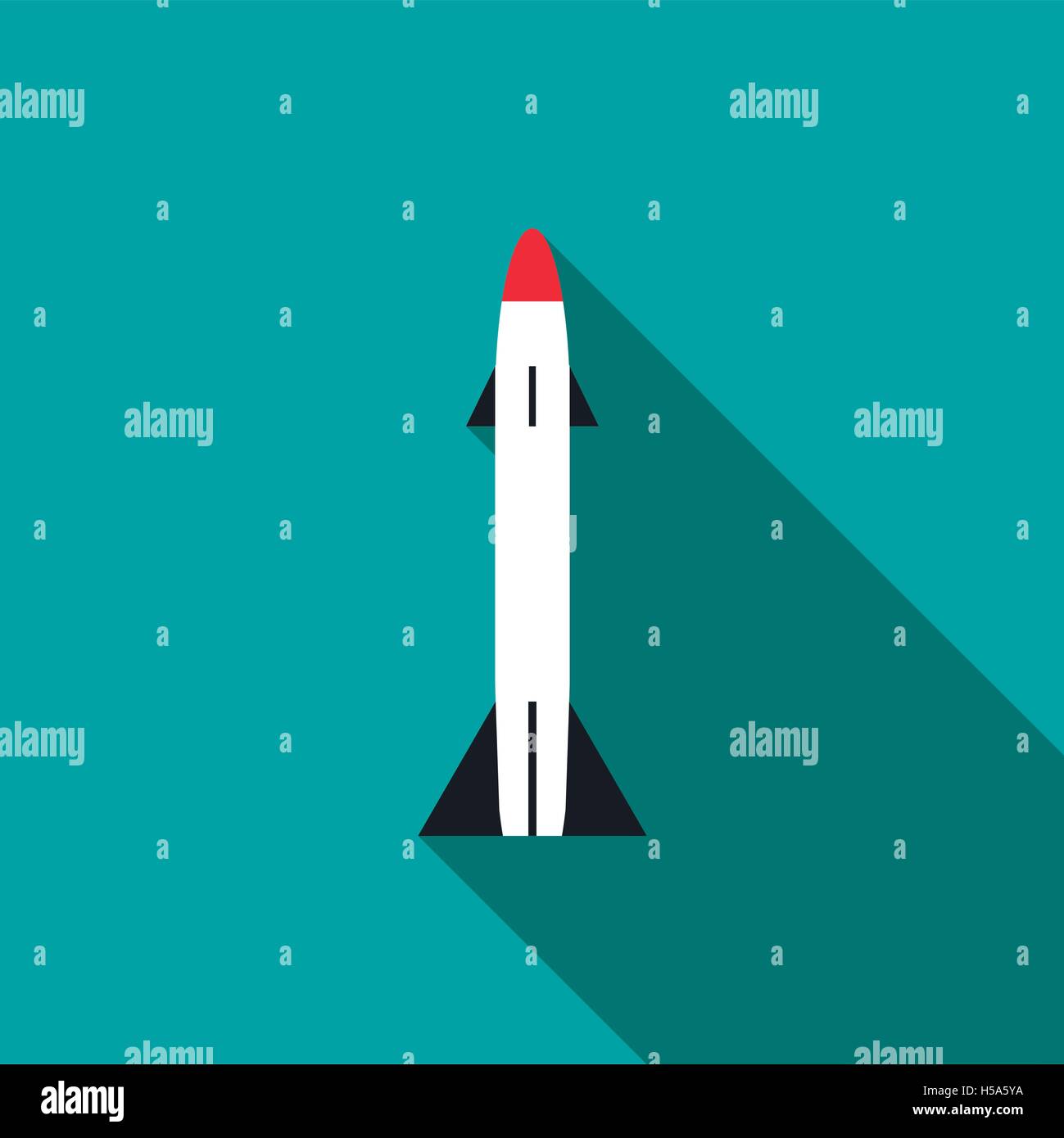 Missile rocket icon, flat style Stock Vector Image & Art - Alamy