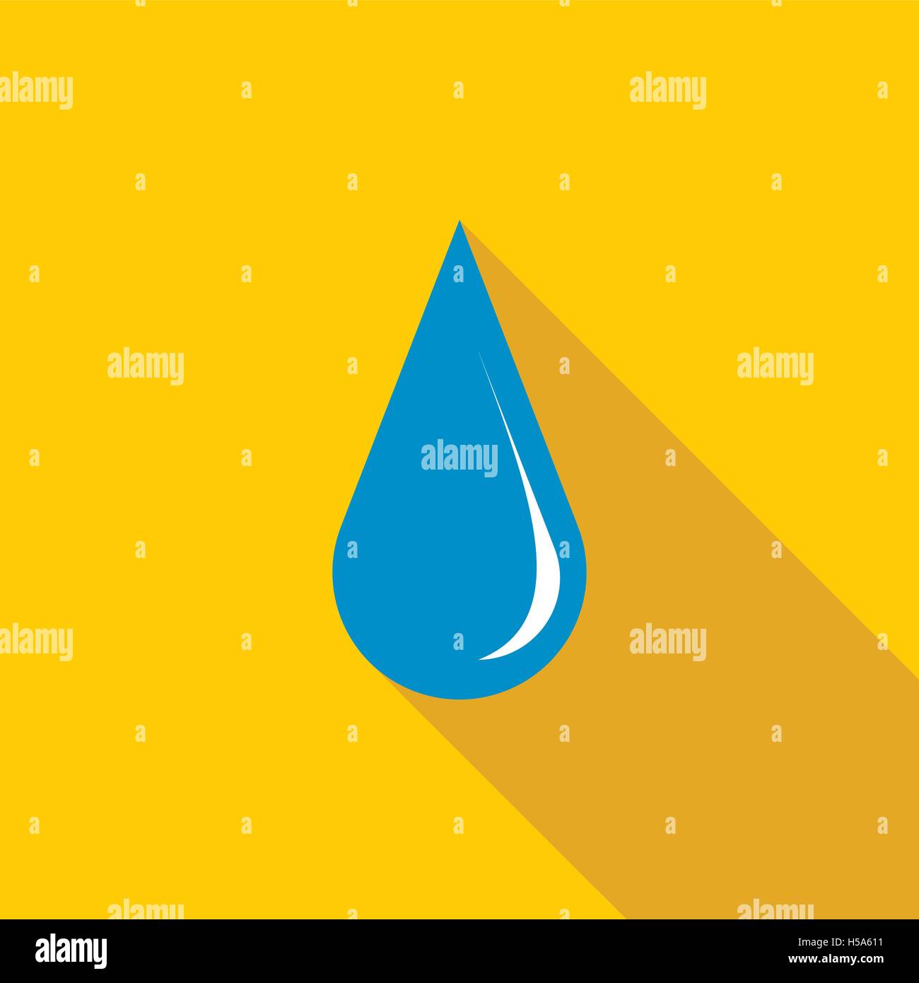 Blue shiny water drop icon, flat style Stock Vector Image & Art - Alamy