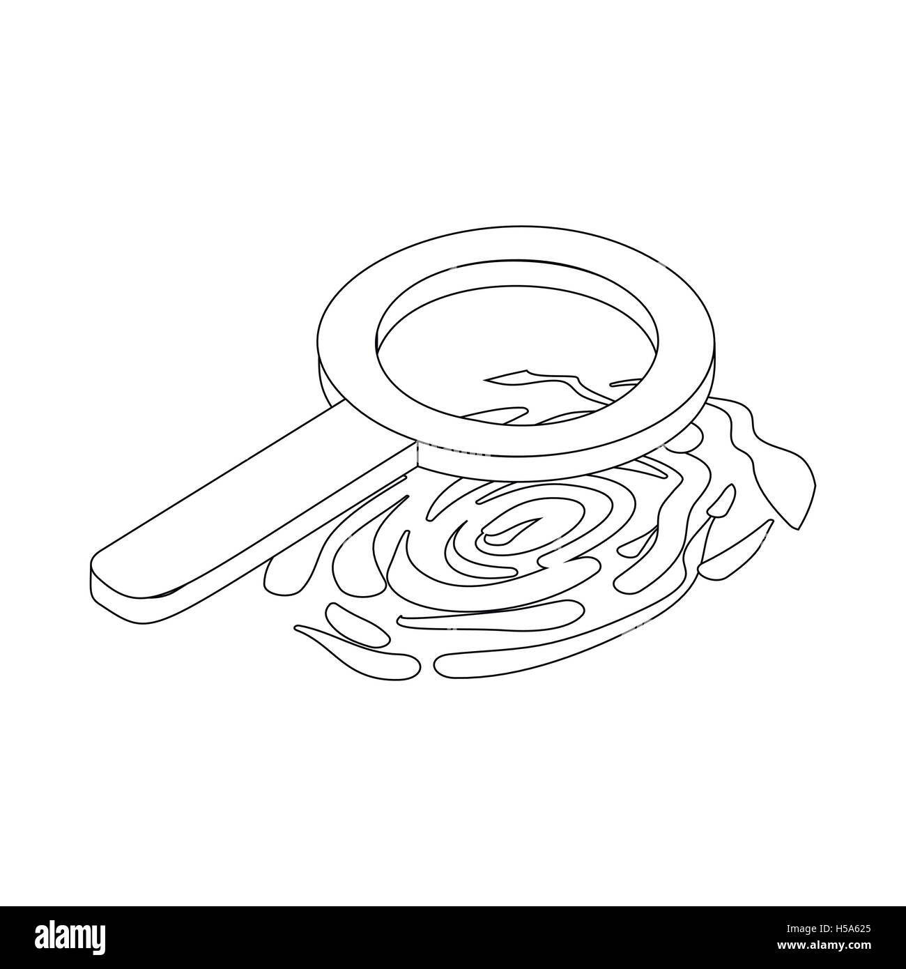 Fingerprint and magnifying glass icon Stock Vector Image & Art Alamy