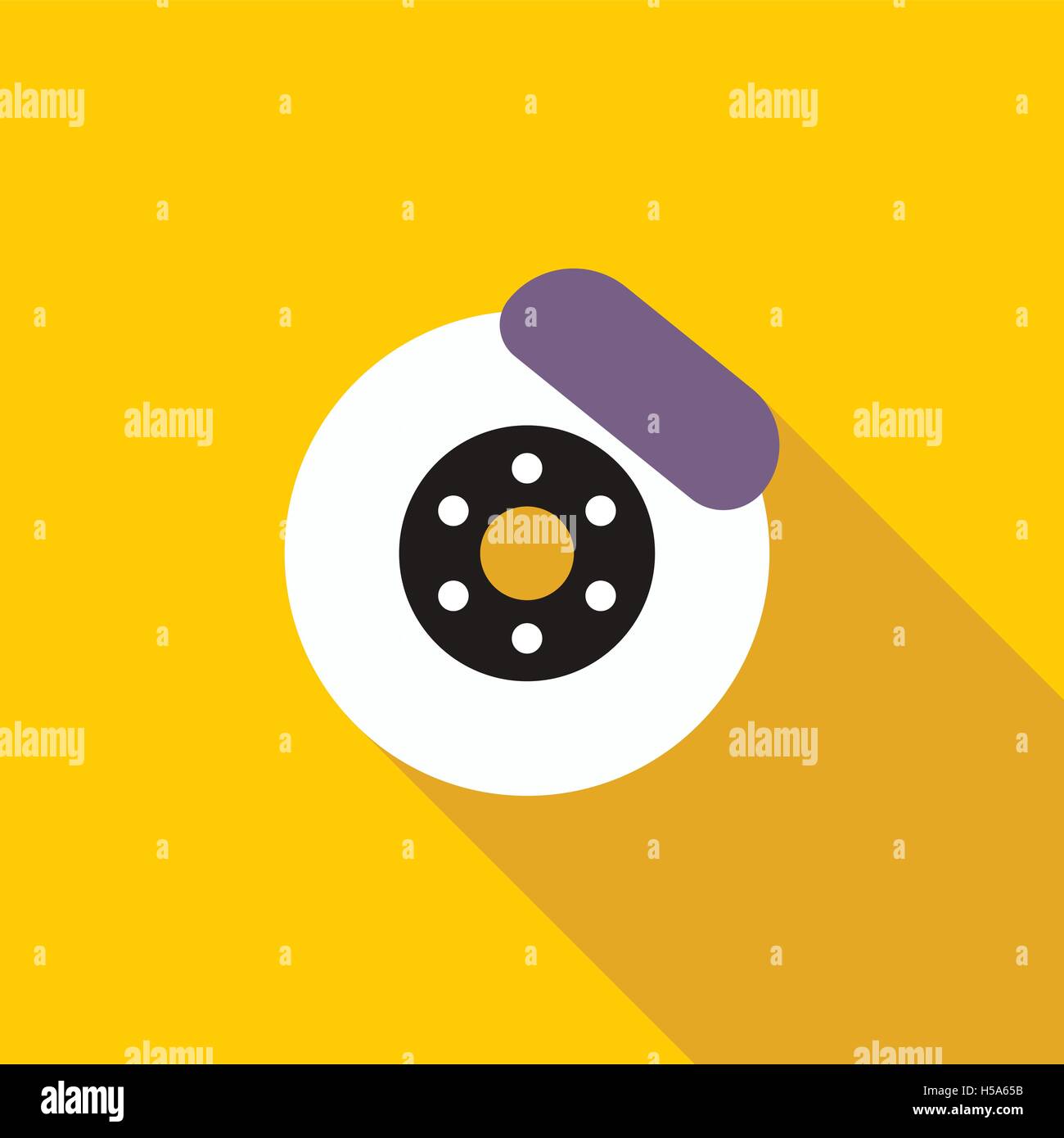 Brake disk icon, flat style Stock Vector Image & Art - Alamy