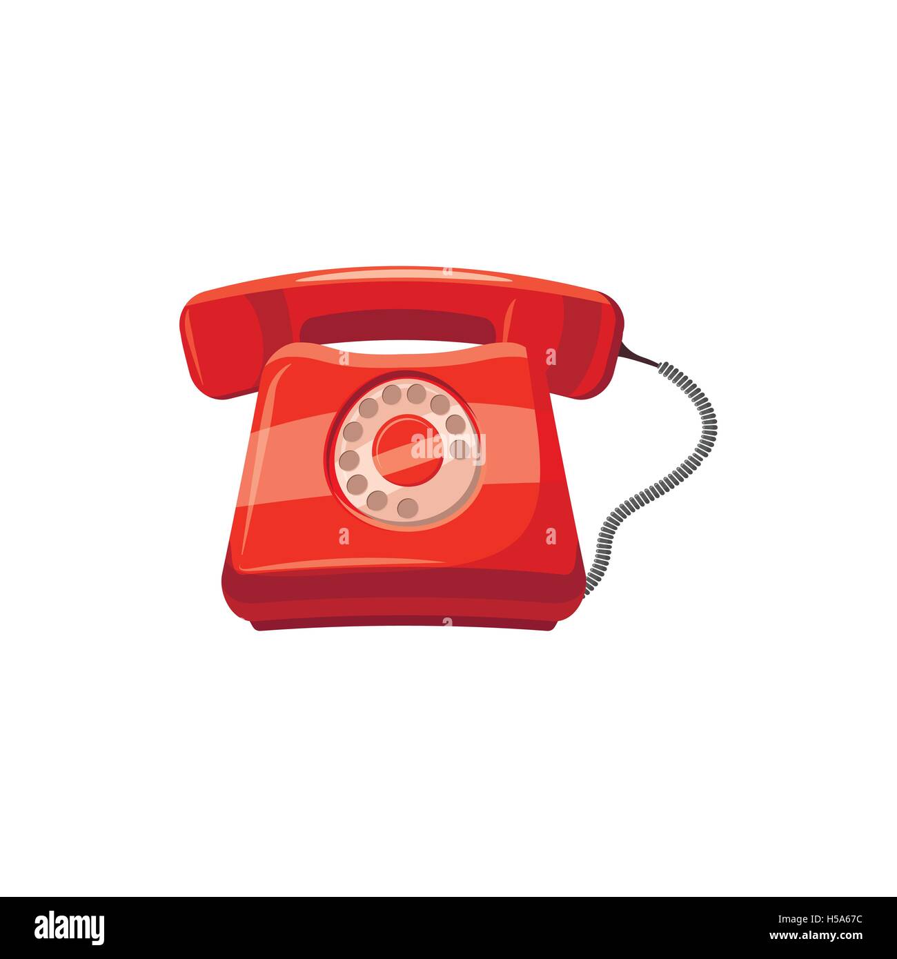 Red retro phone icon, cartoon style Stock Vector Image & Art - Alamy