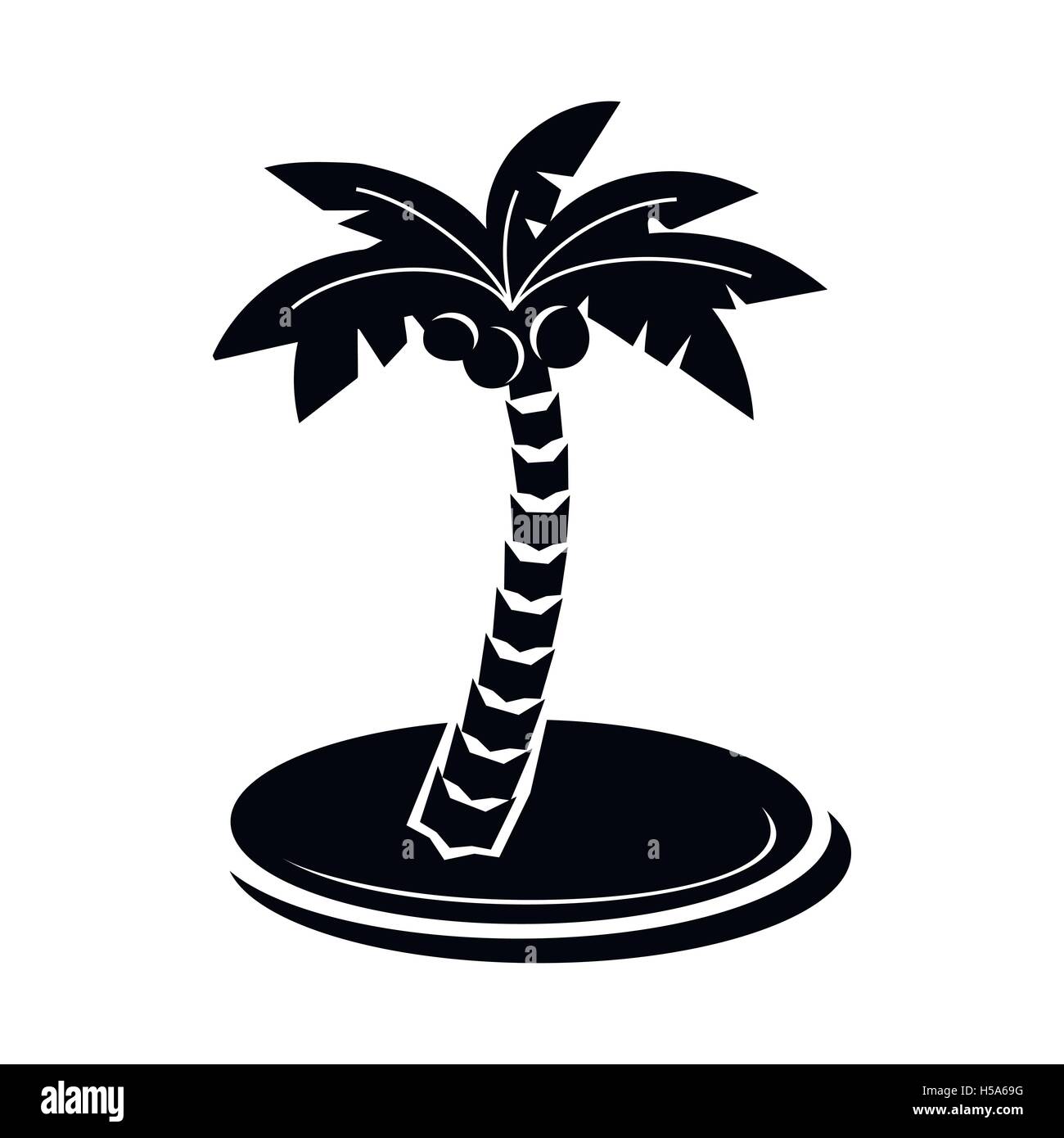 Palm tree with coconuts icon, simple style Stock Vector Image & Art - Alamy
