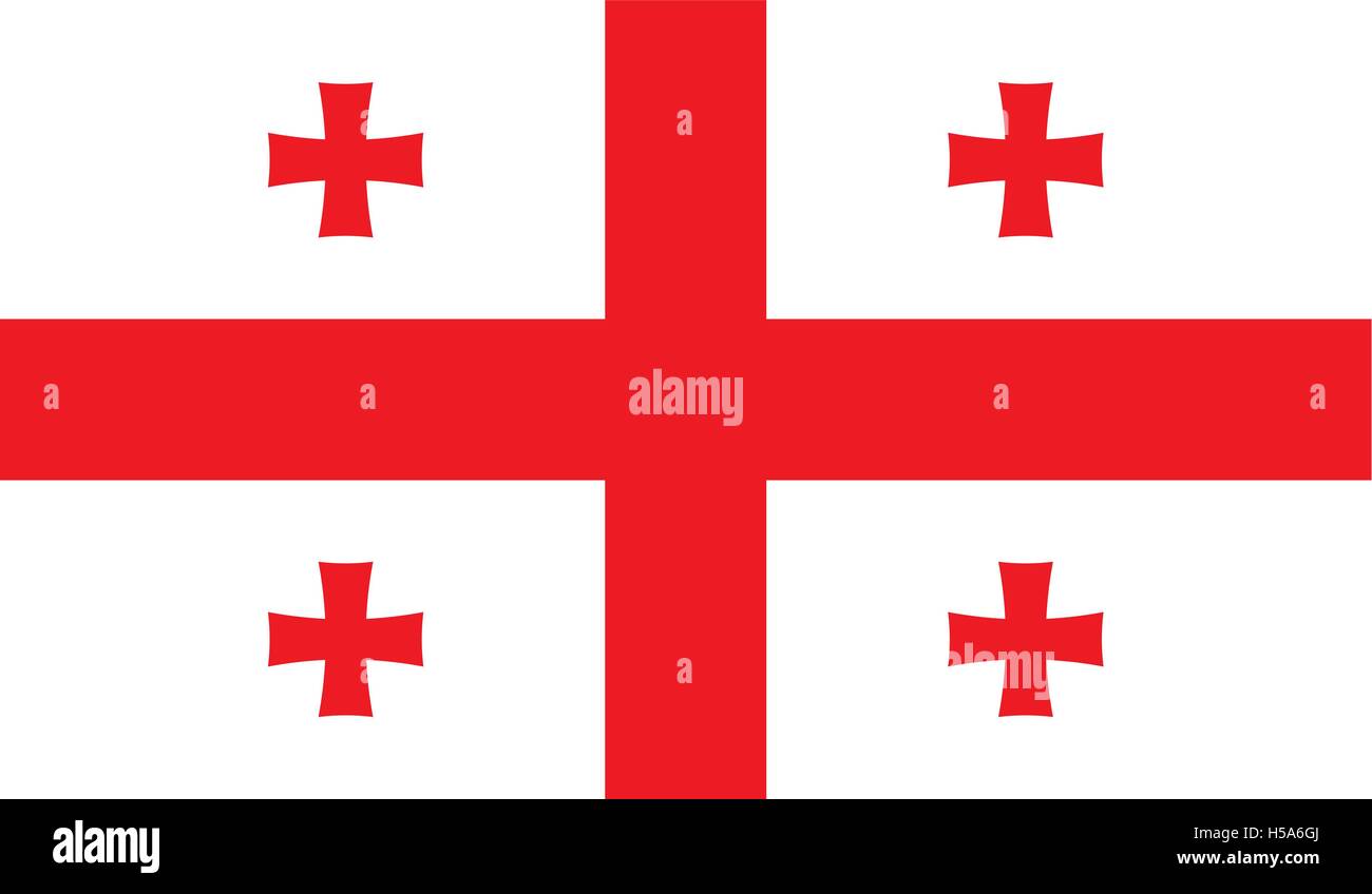 Georgia flag image Stock Vector