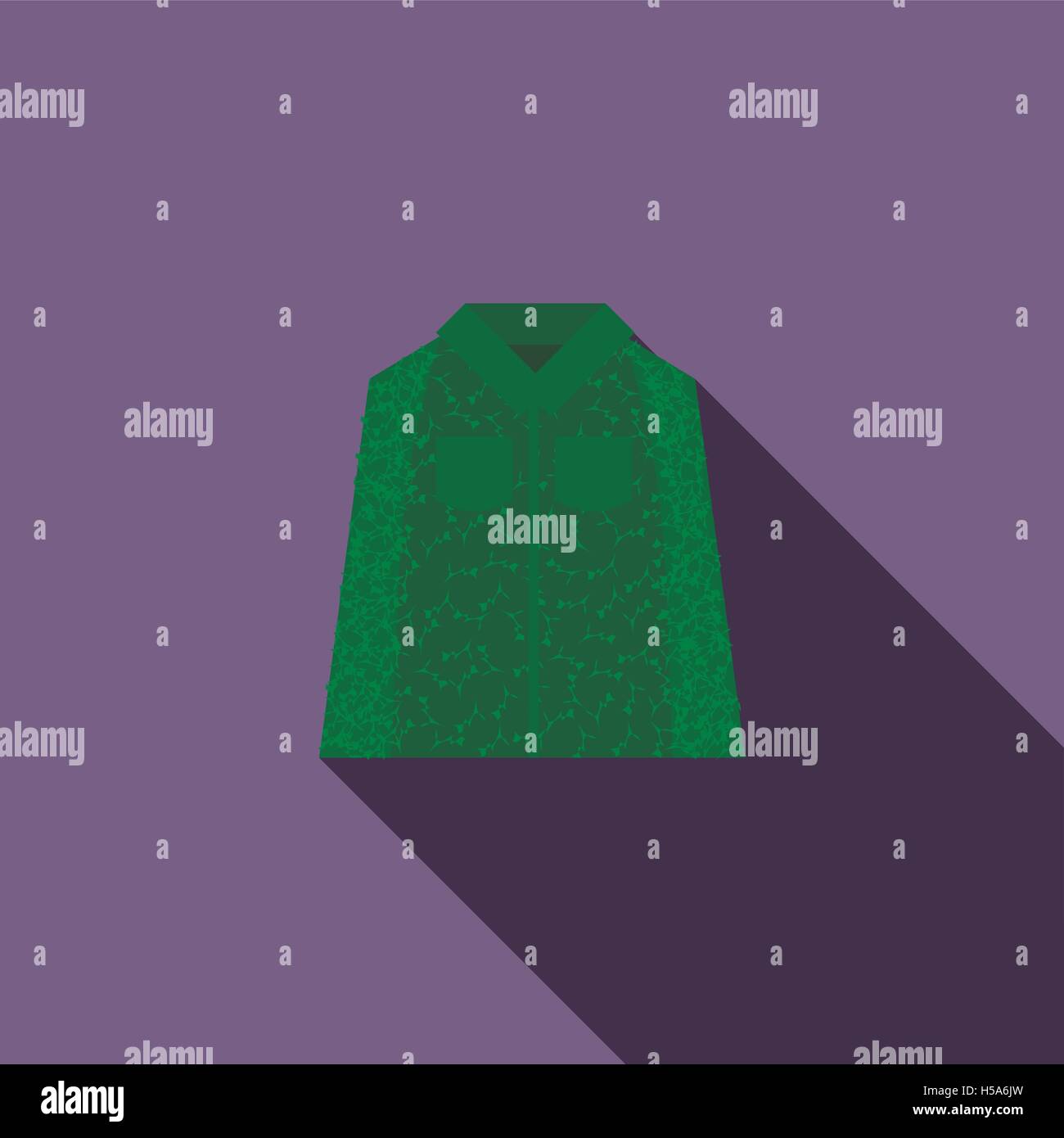 Camouflage jacket icon, flat style Stock Vector Image & Art - Alamy