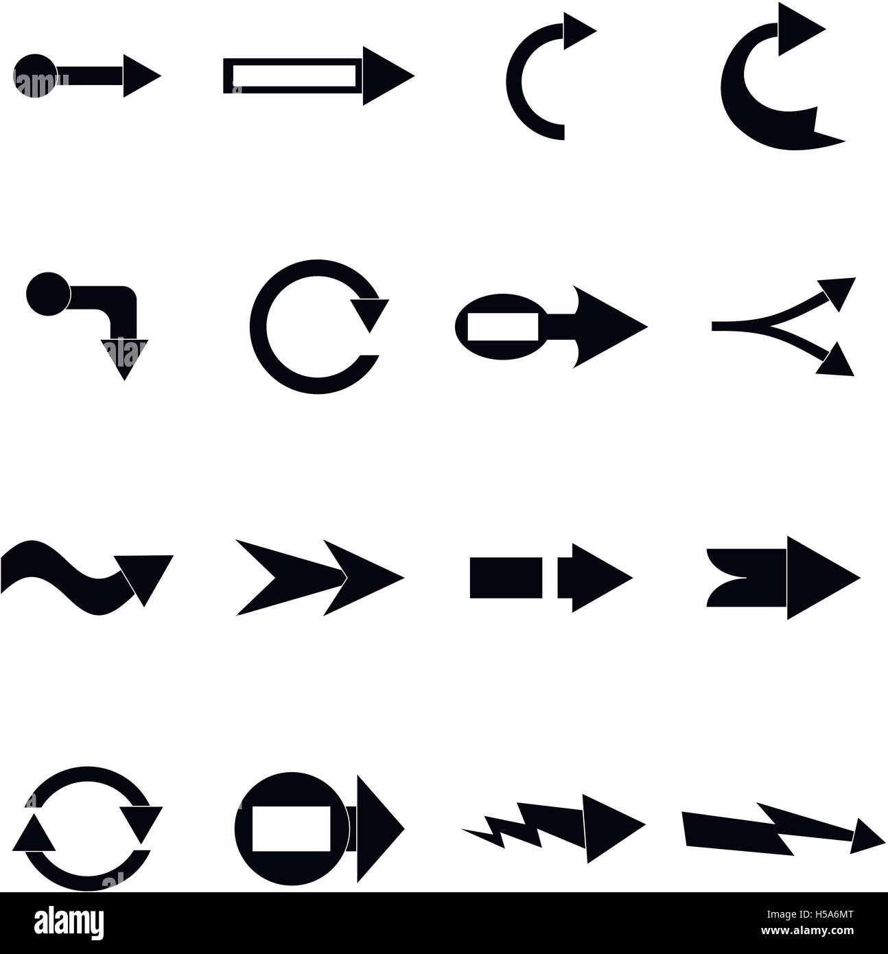 Arrow icons set, simple style Stock Vector Image & Art - Alamy