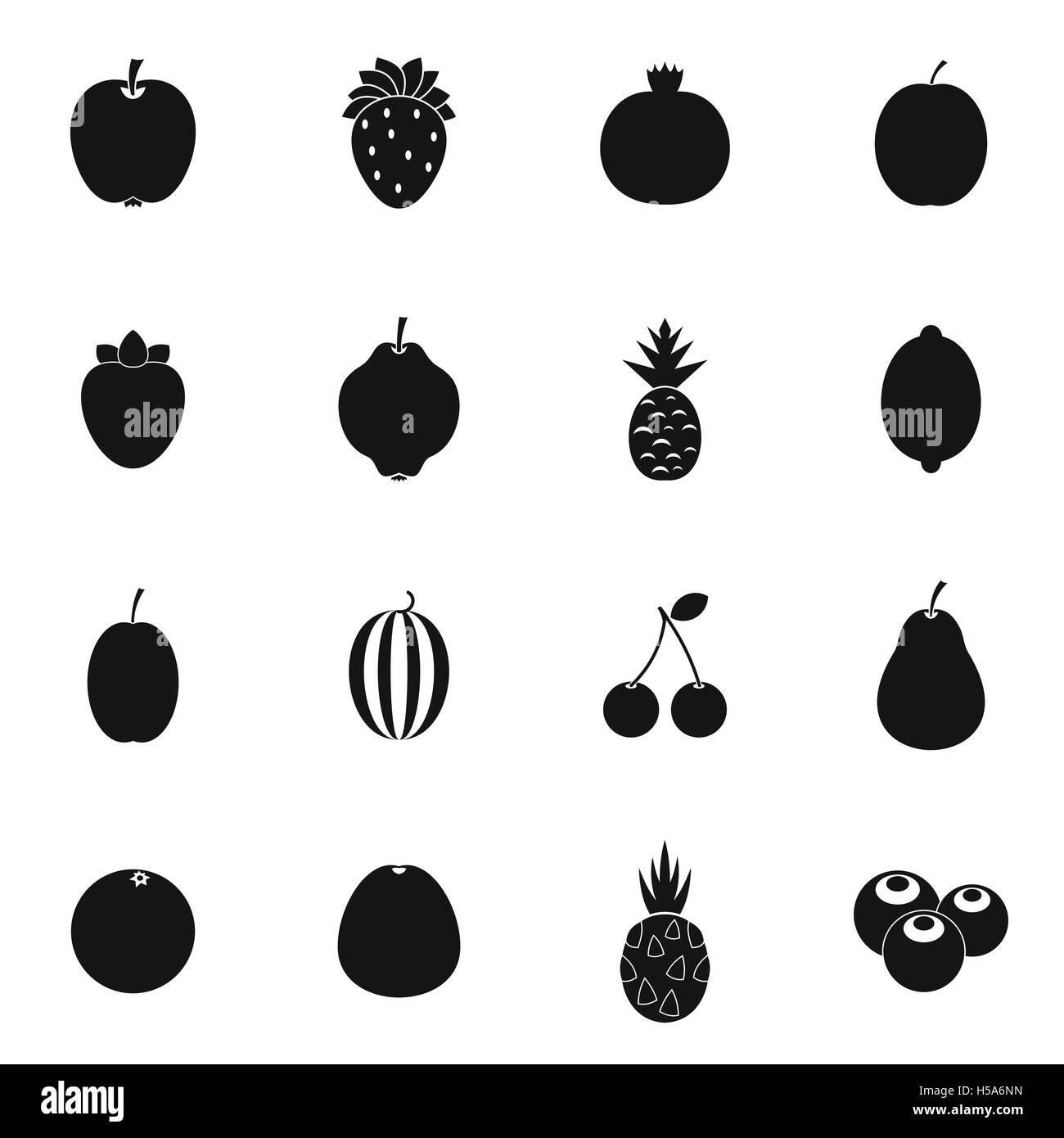 Fruit icons set Stock Vector Image & Art - Alamy