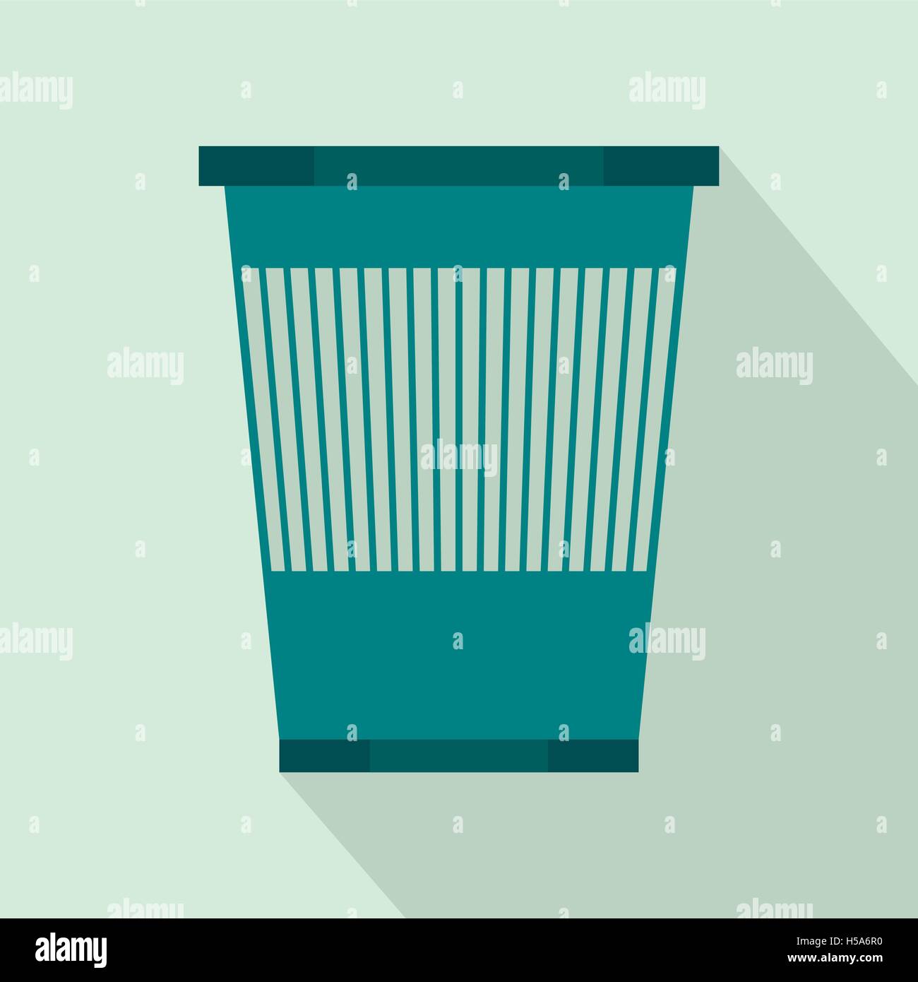 Plastic waste bin icon, flat style Stock Vector Image & Art - Alamy