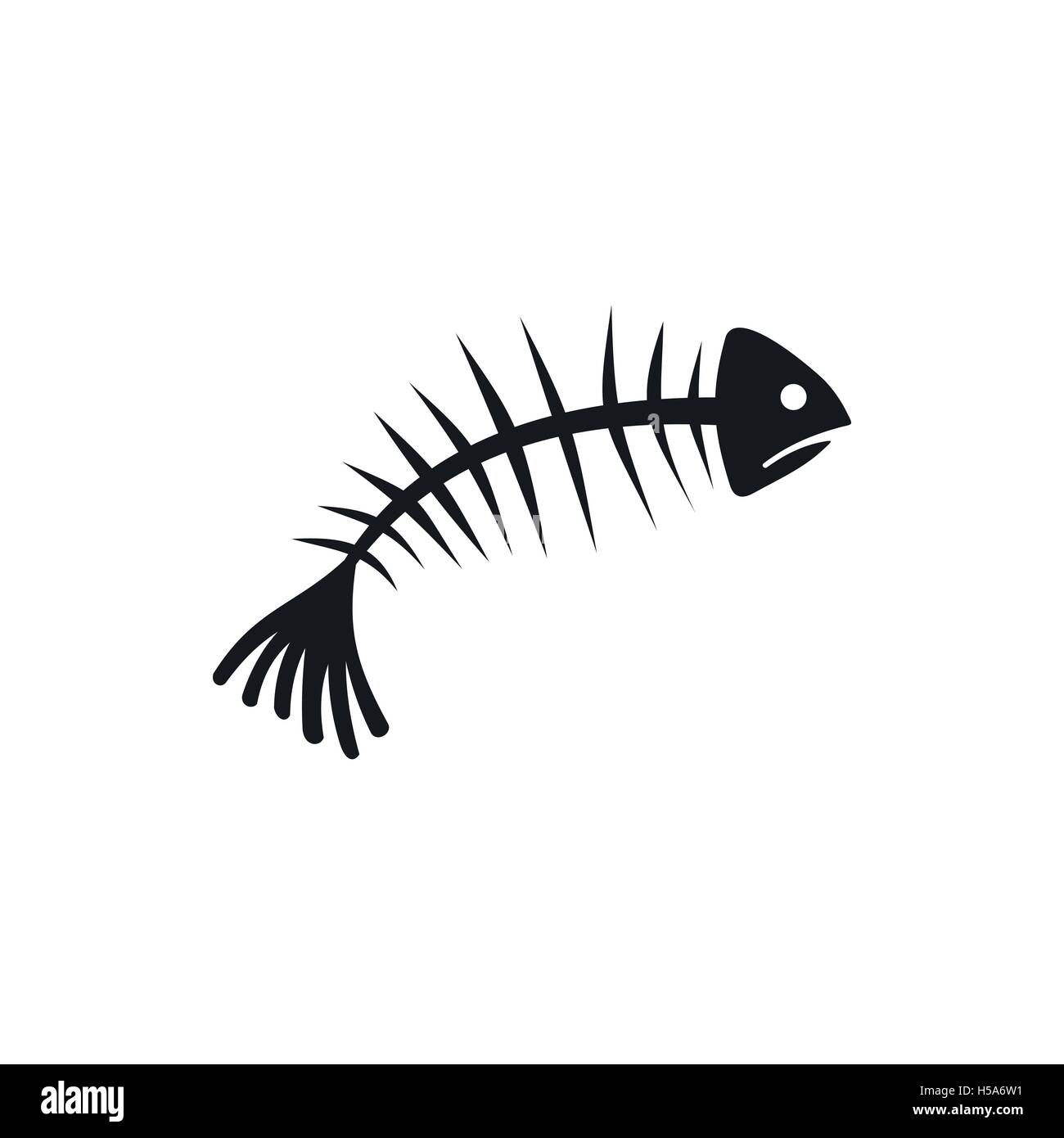 Fish bones icon, simple style Stock Vector Image & Art - Alamy