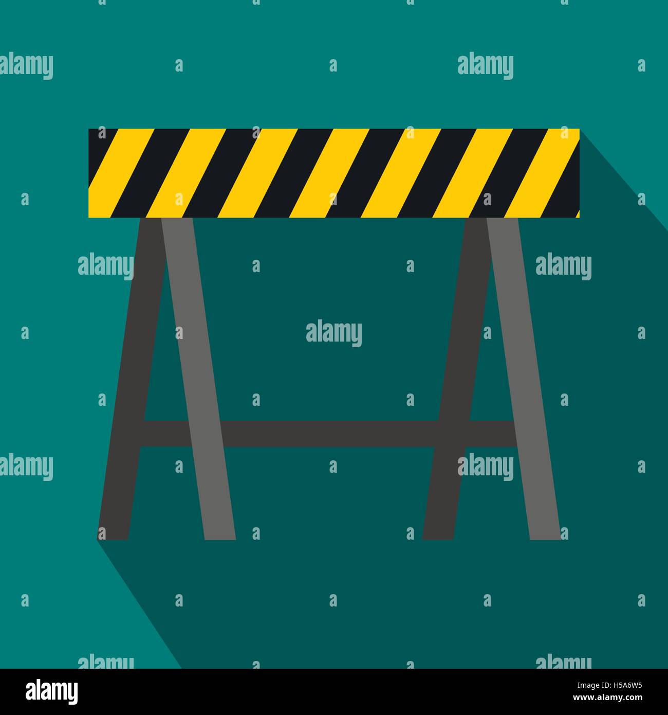 Traffic barrier icon, flat style Stock Vector Image & Art - Alamy