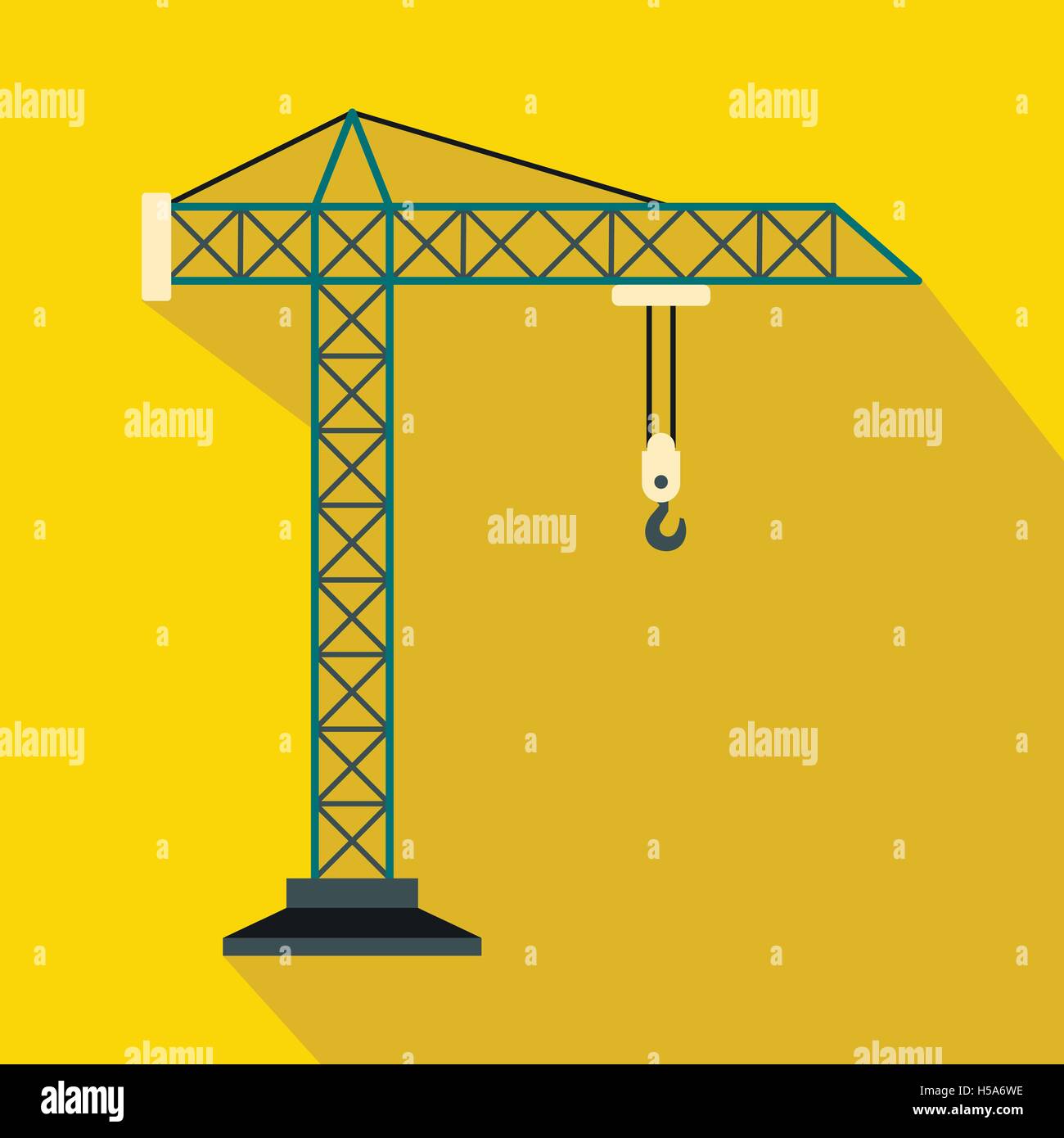 Construction crane icon, flat style Stock Vector Image & Art - Alamy