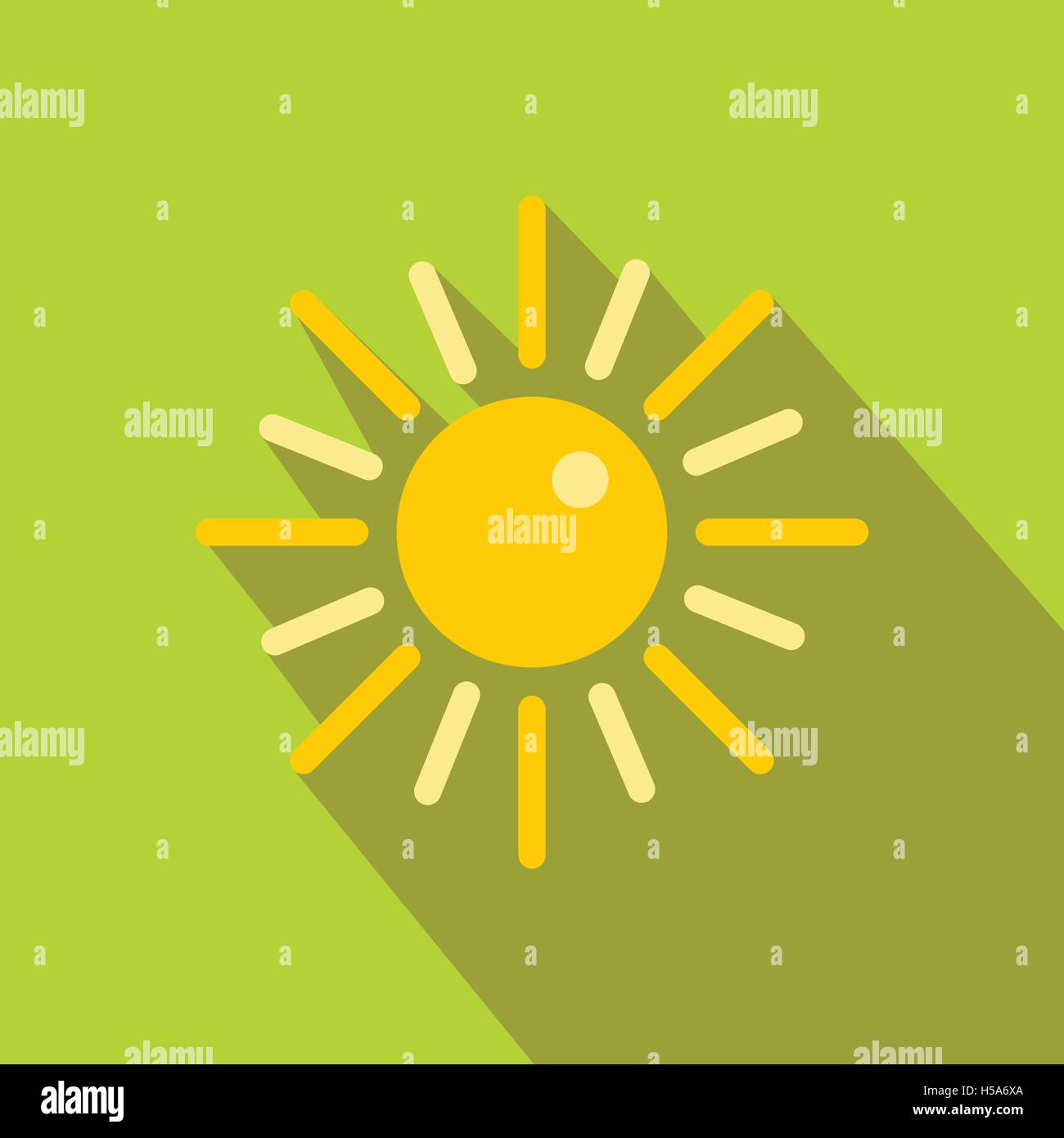Sun icon in flat style Stock Vector Image & Art - Alamy