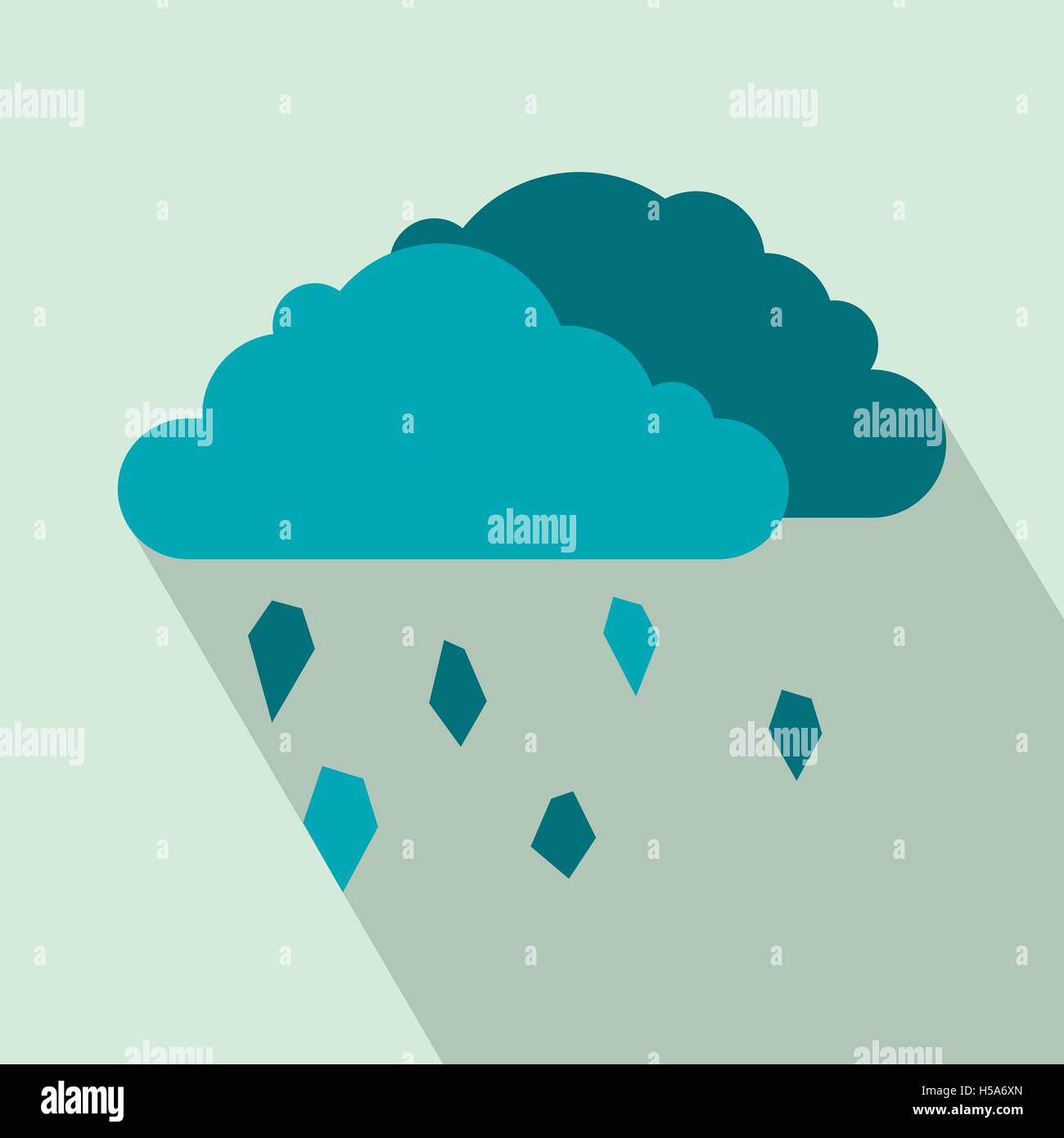 Clouds and hail icon, flat style Stock Vector Image & Art - Alamy