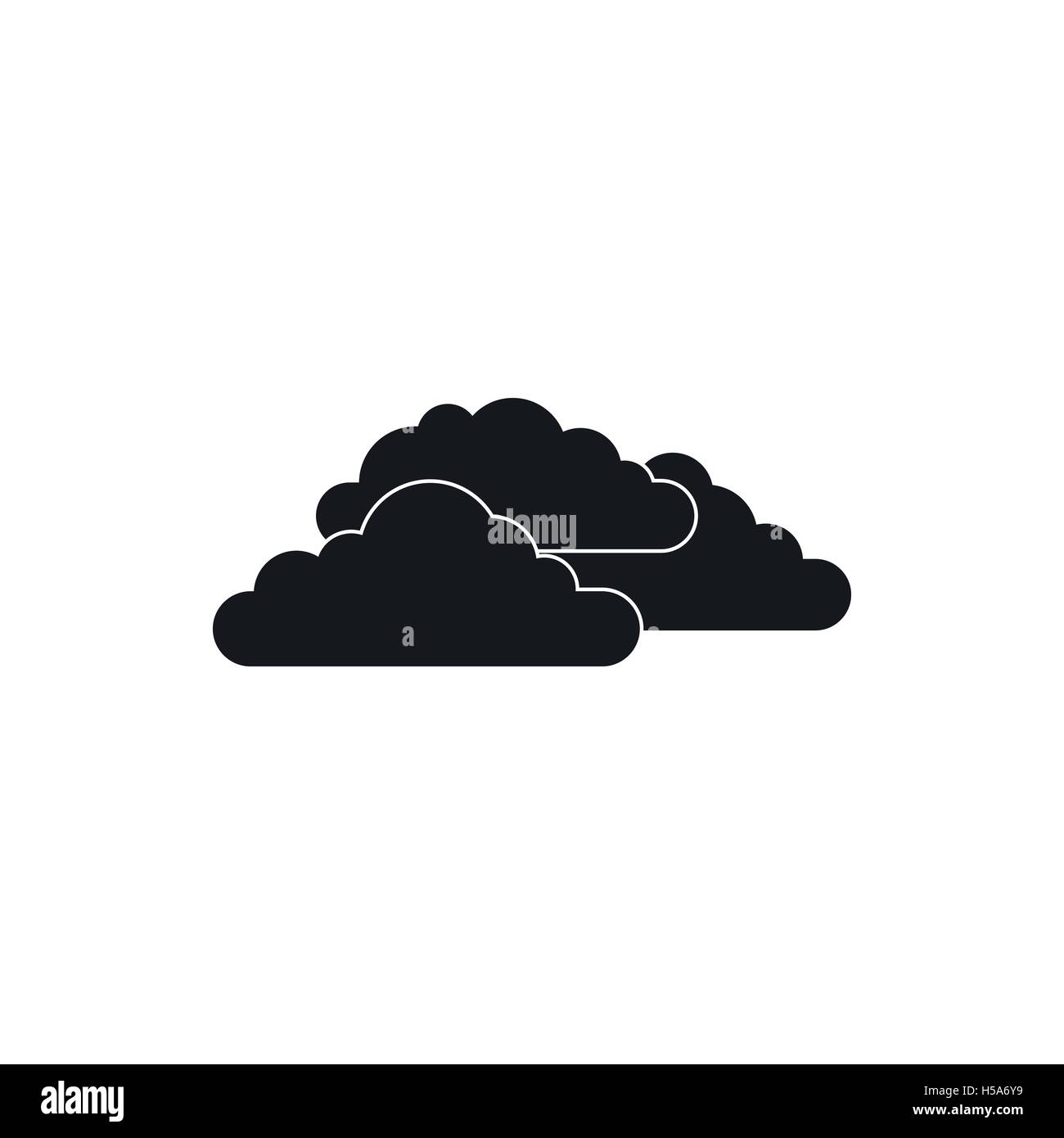 Clouds icon, simple style Stock Vector Image & Art - Alamy