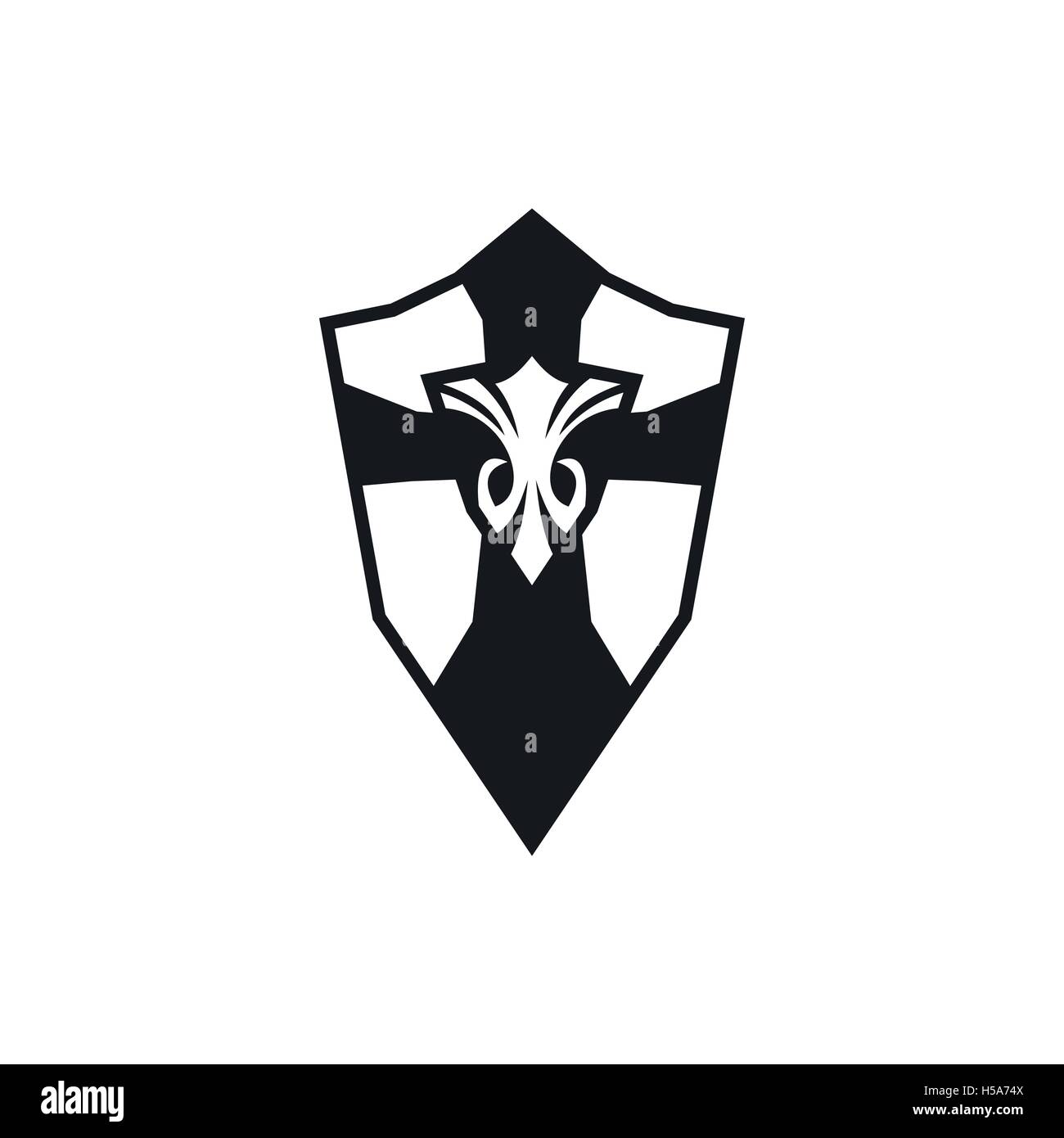 Shield icon, simple style Stock Vector Image & Art - Alamy