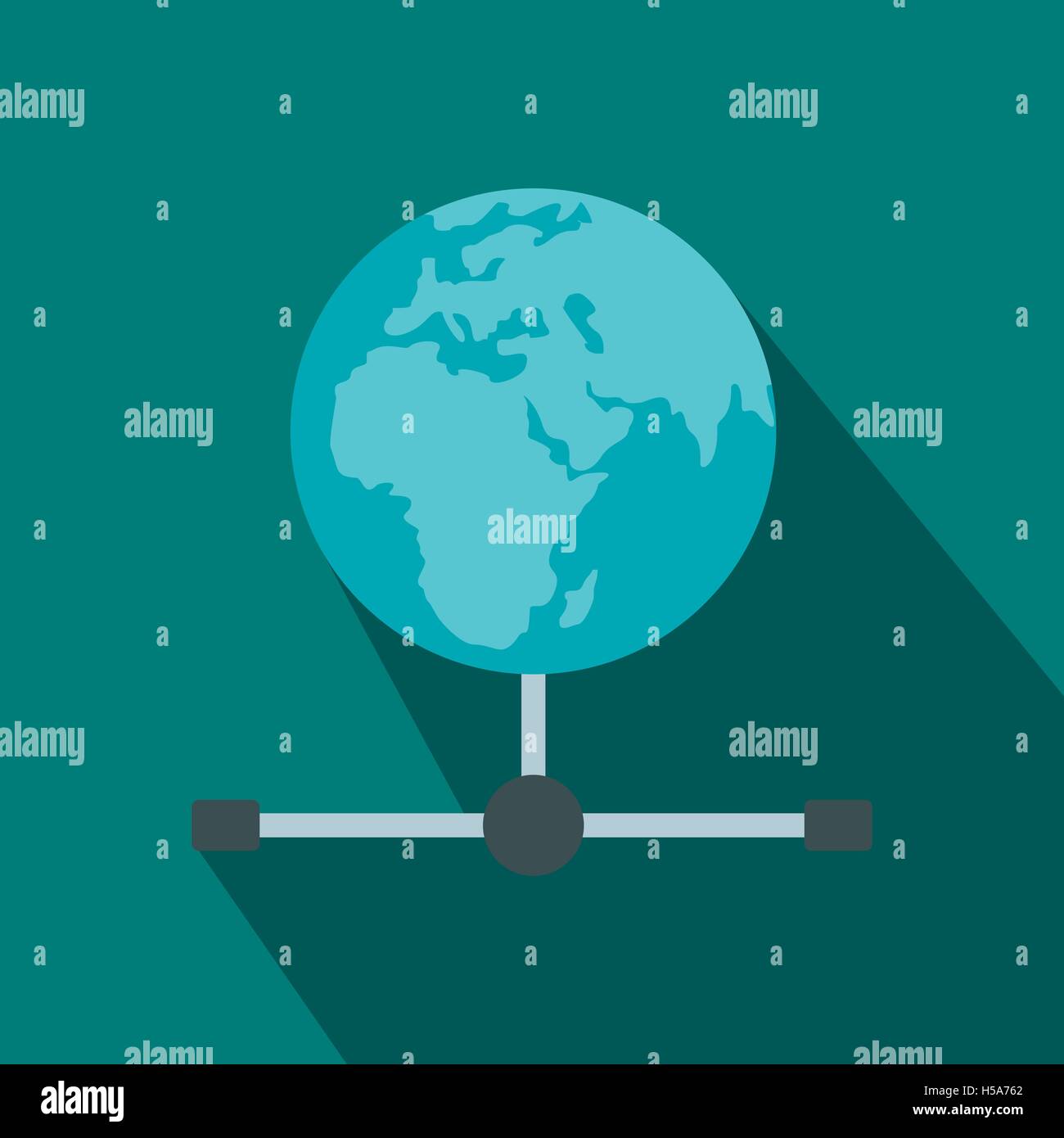 Globe icon in flat style Stock Vector Image & Art - Alamy