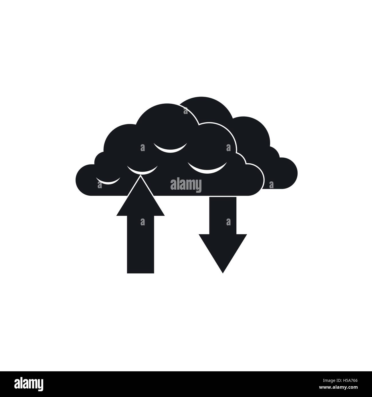 Clouds with arrows icon in simple style Stock Vector Image & Art - Alamy