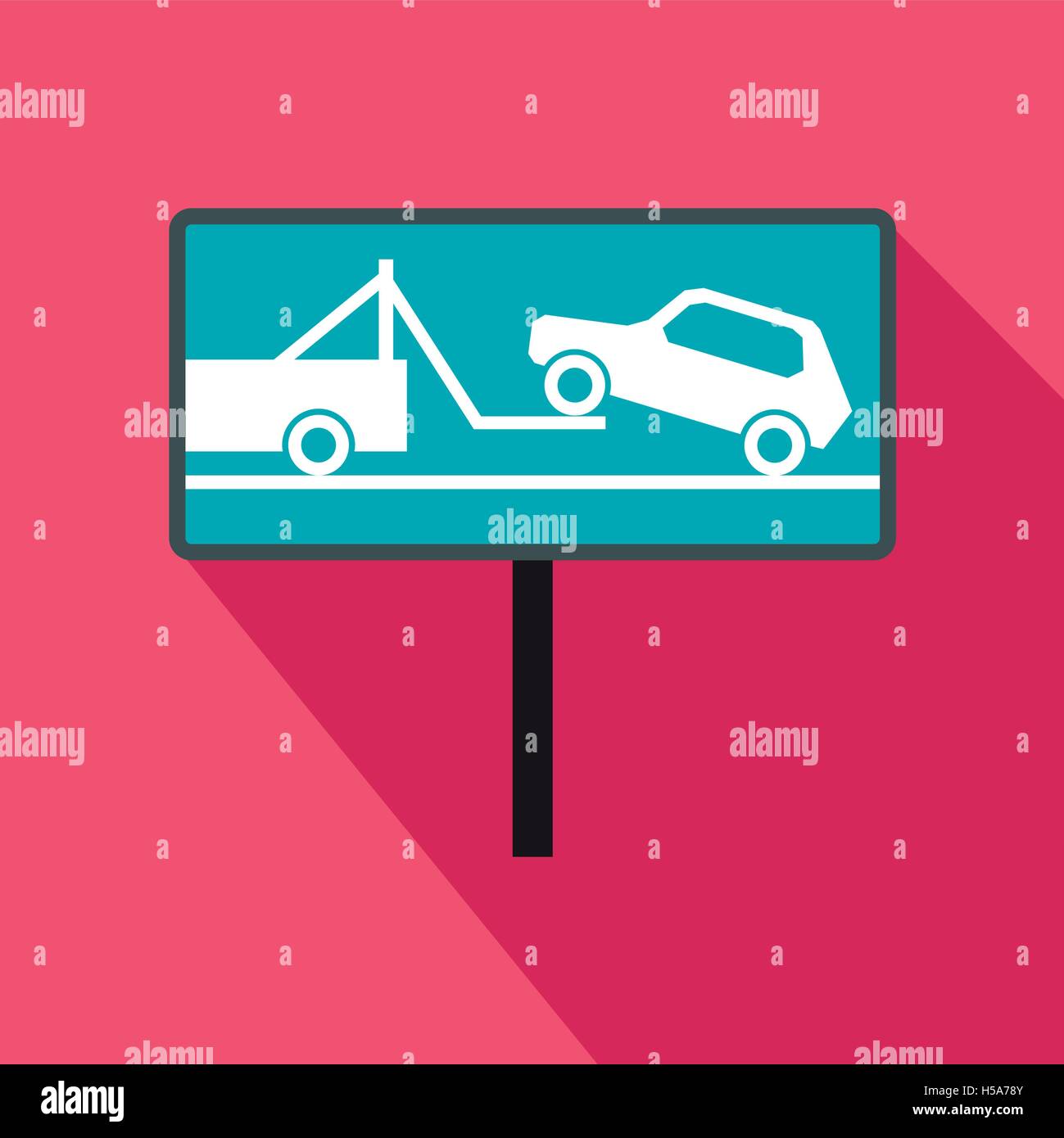 No parking sign icon, flat style Stock Vector Image & Art - Alamy