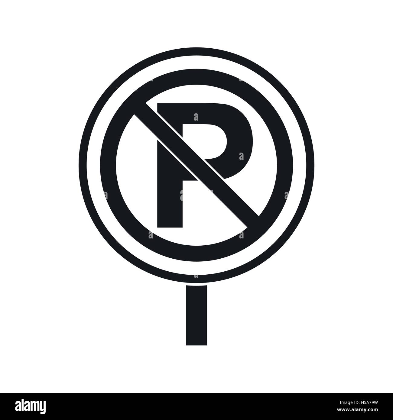 No parking sign icon, simple style Stock Vector Image & Art - Alamy