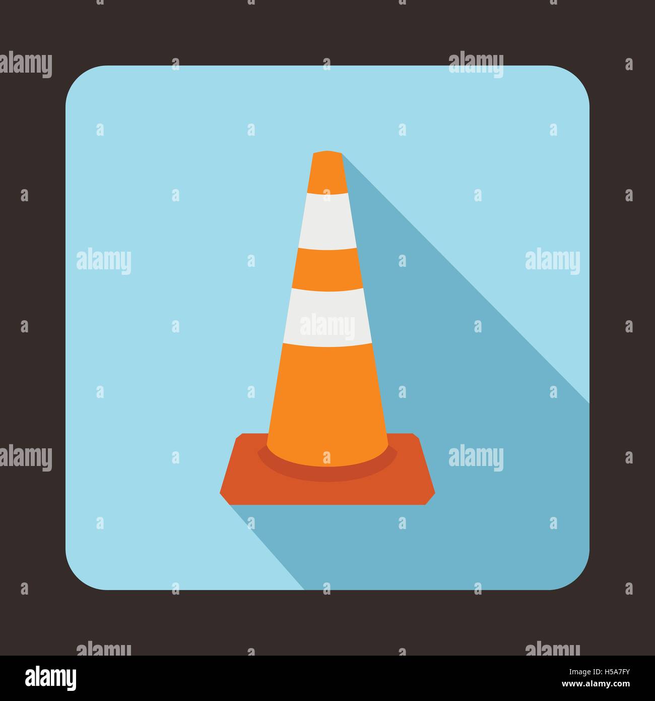 Traffic cone icon, flat style Stock Vector Image & Art Alamy