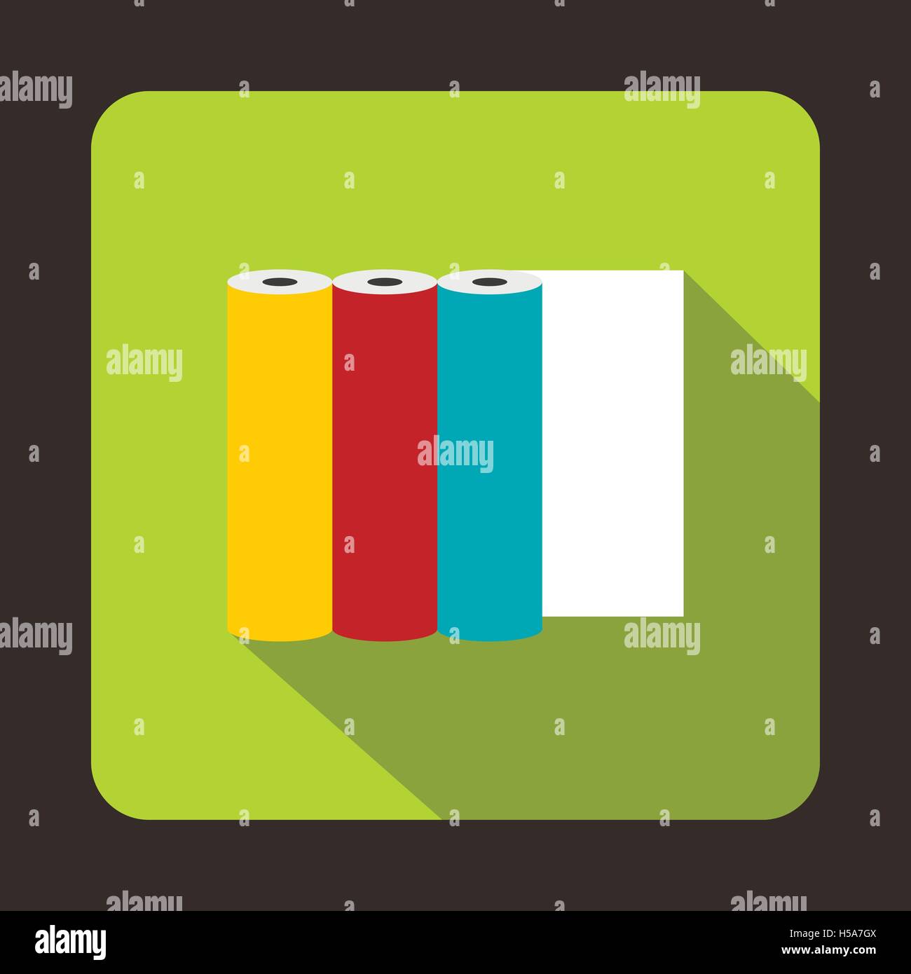 Rolls of colored paper icon, flat style Stock Vector Image & Art - Alamy