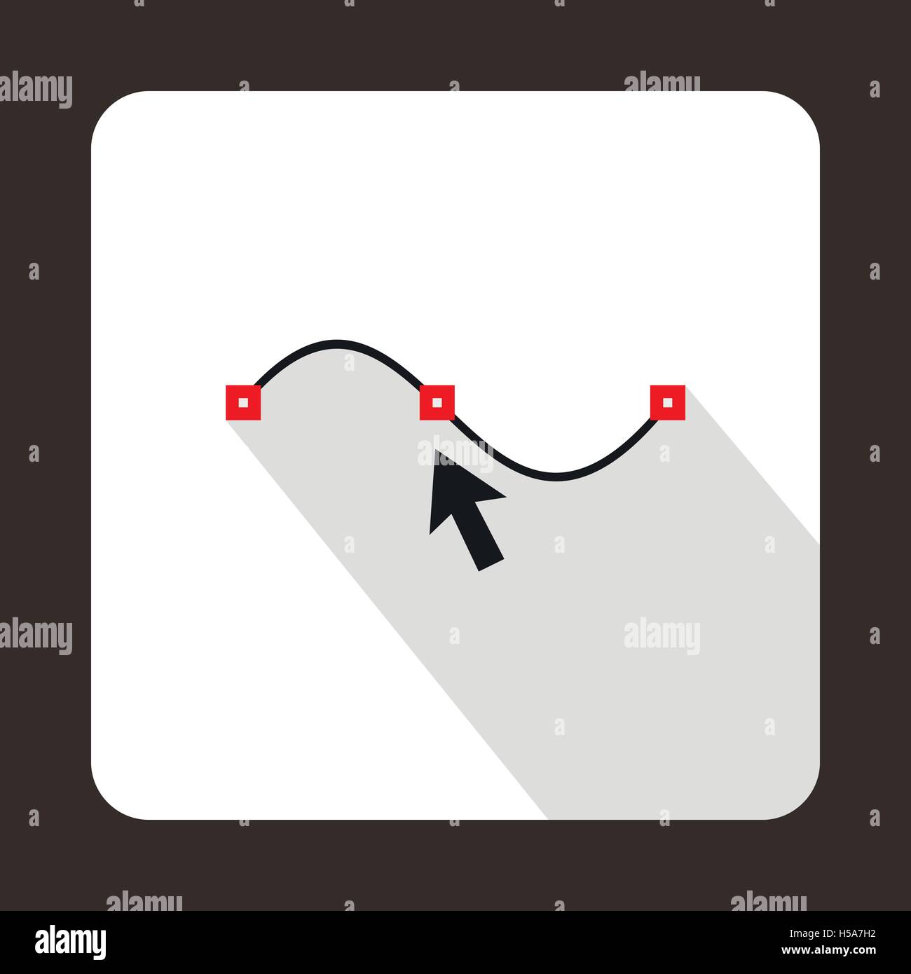 Drawing the curve icon, flat style Stock Vector Image & Art - Alamy