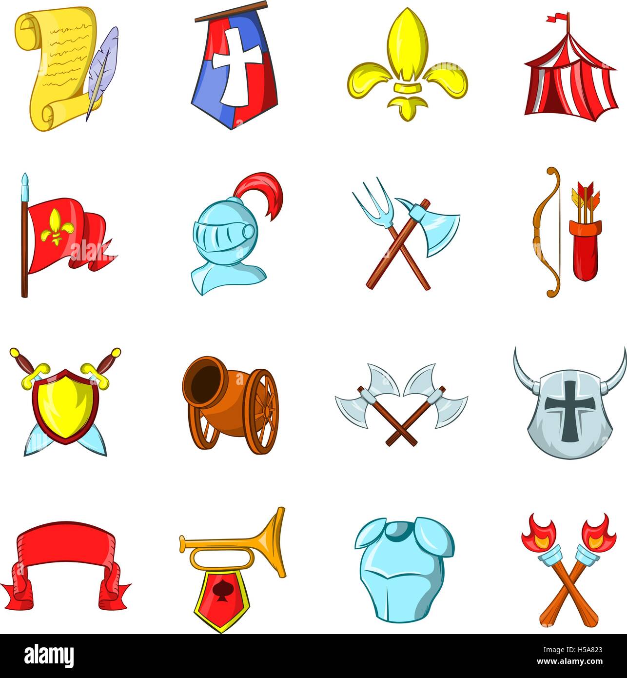 The middle ages icons set Stock Vector Image & Art - Alamy