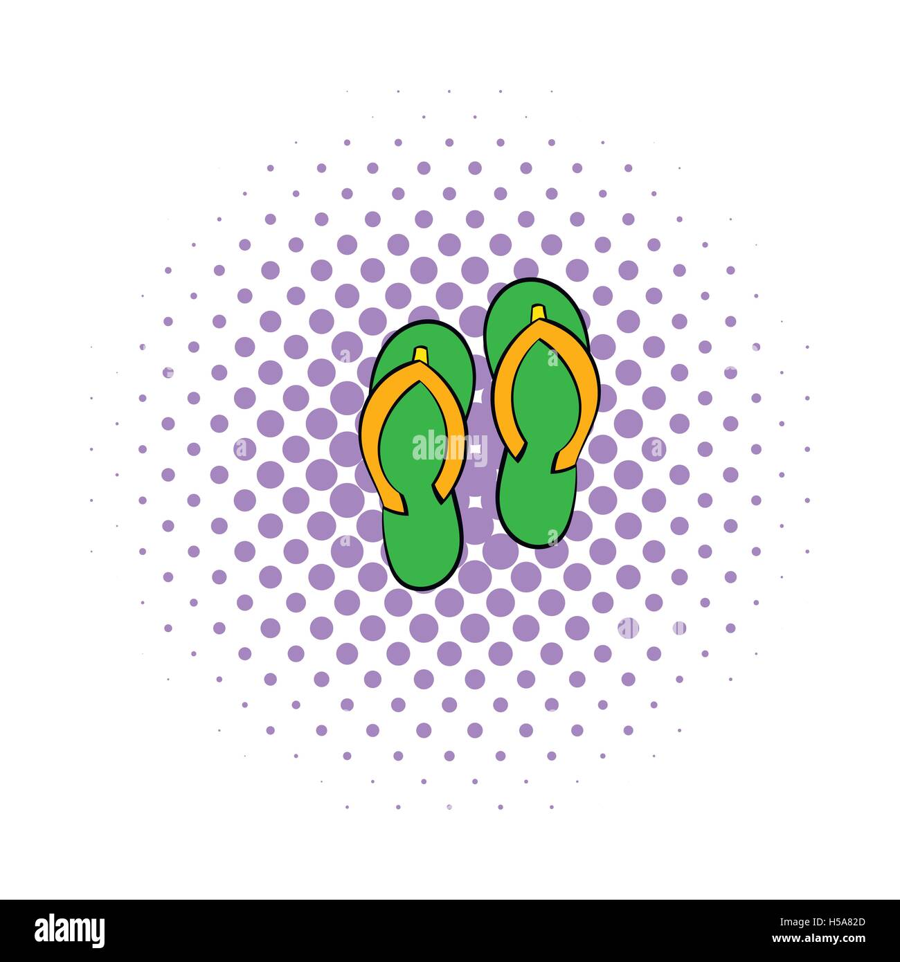 Beach slippers icon, comics style Stock Vector Image & Art - Alamy