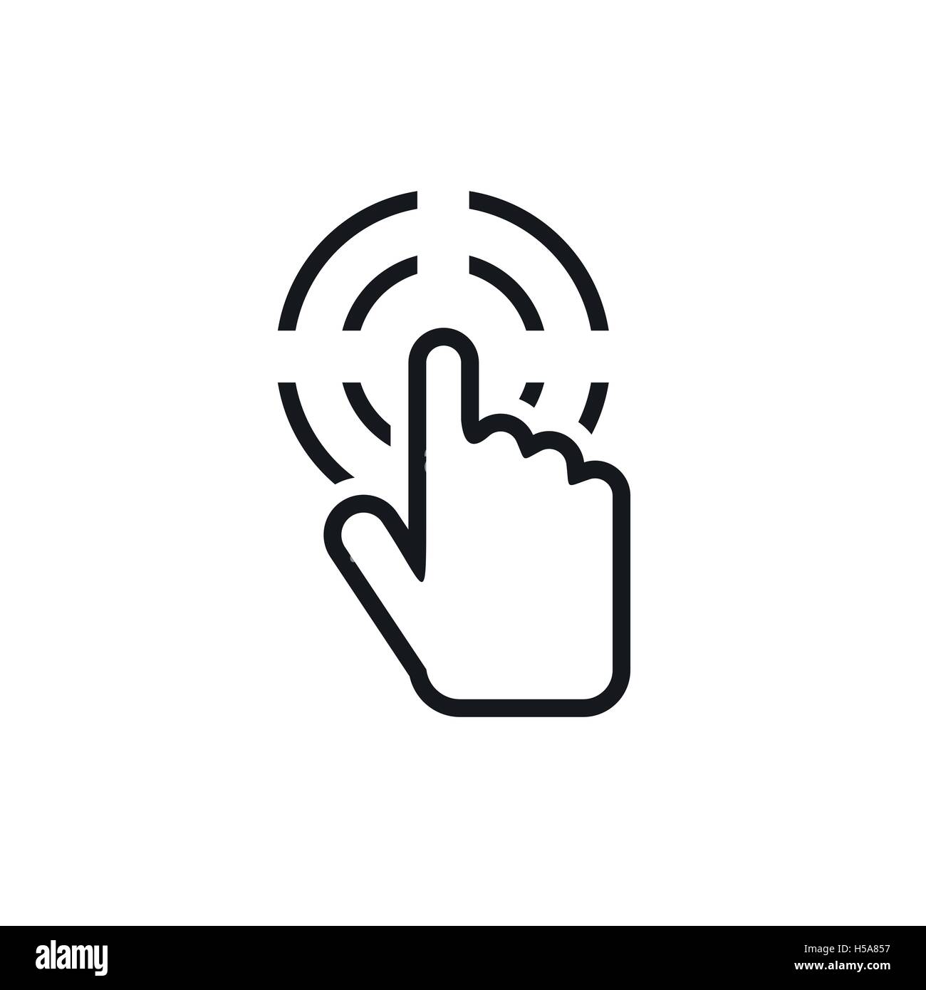 Click icon, simple style Stock Vector Image & Art - Alamy