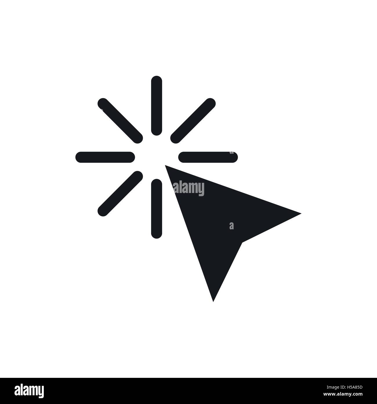 Click icon, simple style Stock Vector Image & Art - Alamy