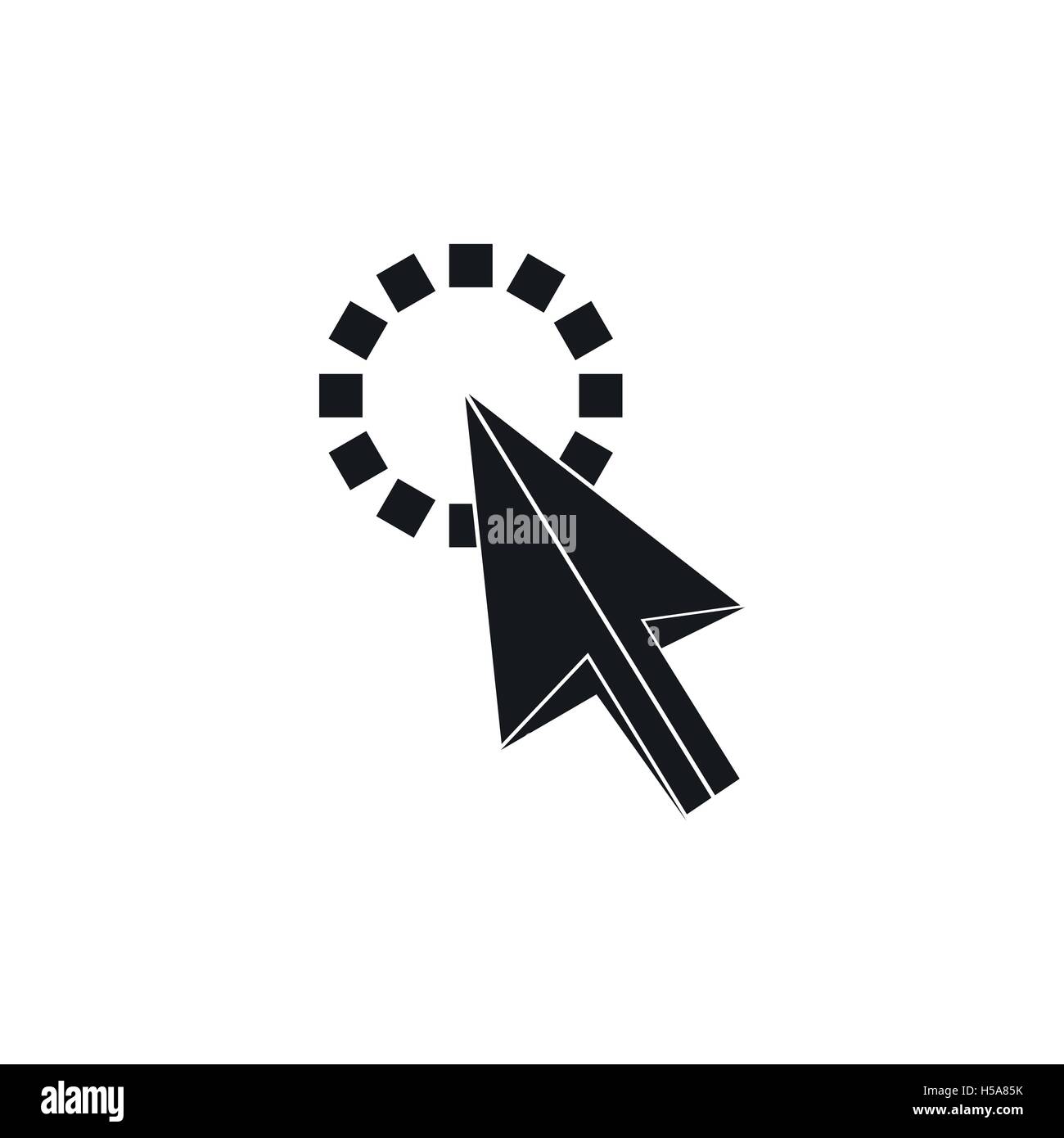 Click icon, simple style Stock Vector Image & Art - Alamy