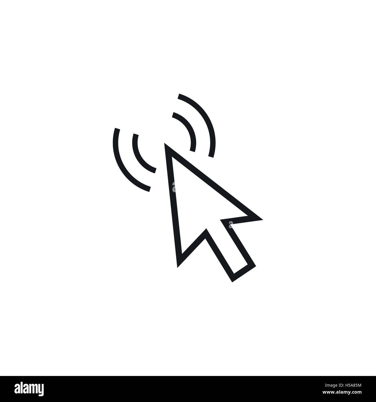 Click icon, simple style Stock Vector Image & Art - Alamy