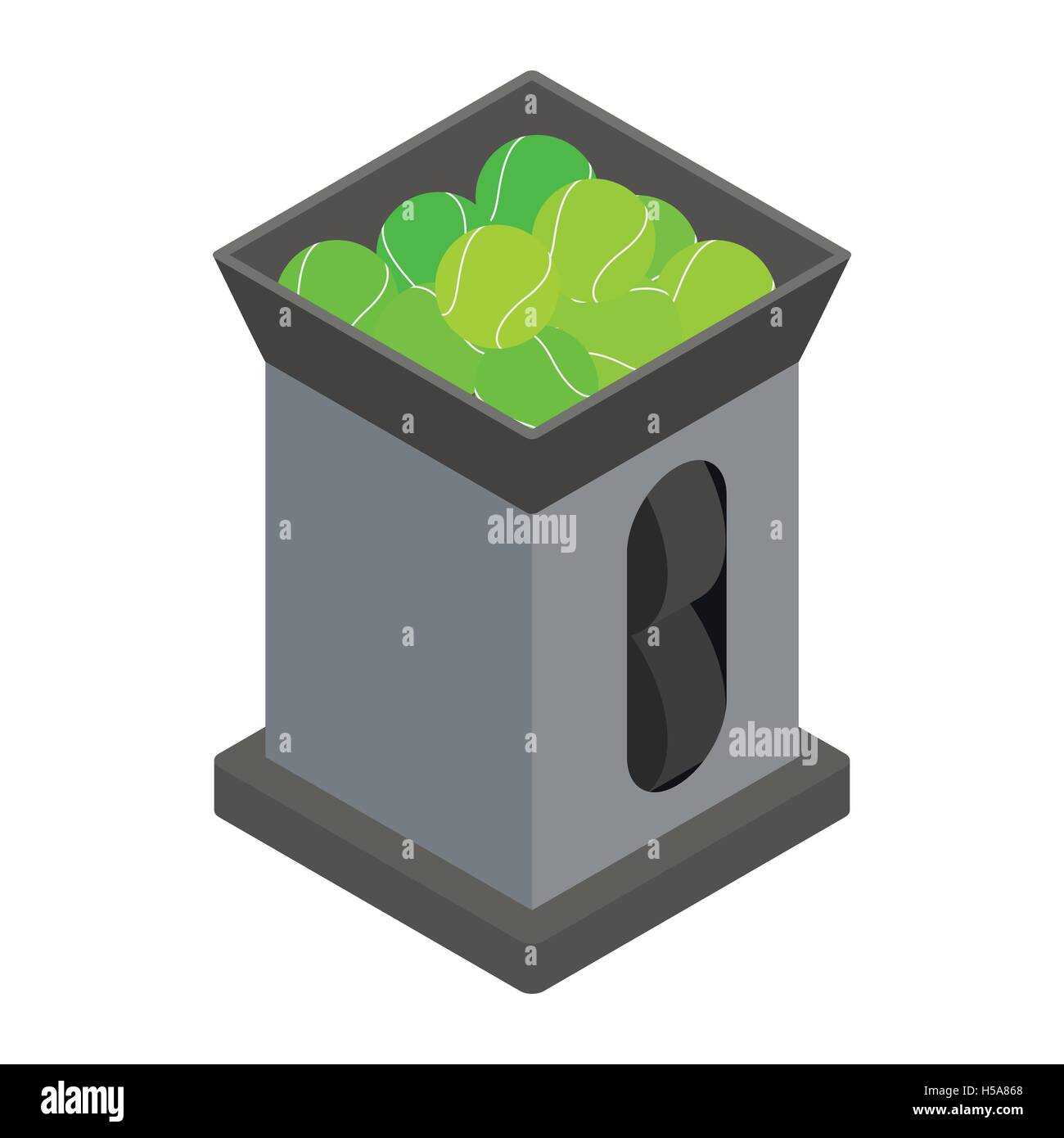 Tennis ball machine icon, isometric 3d style Stock Vector Image & Art ...
